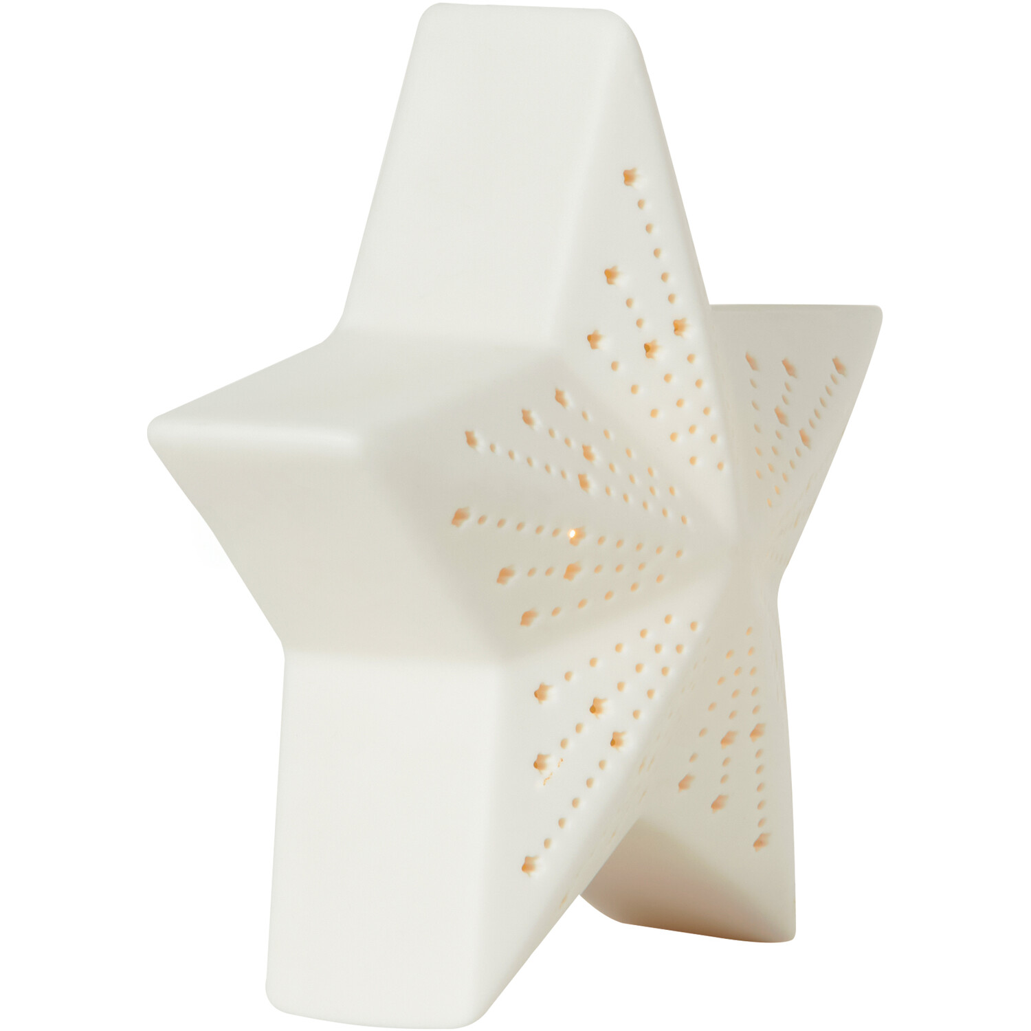 LED Ceramic Star Decoration - White Image 4