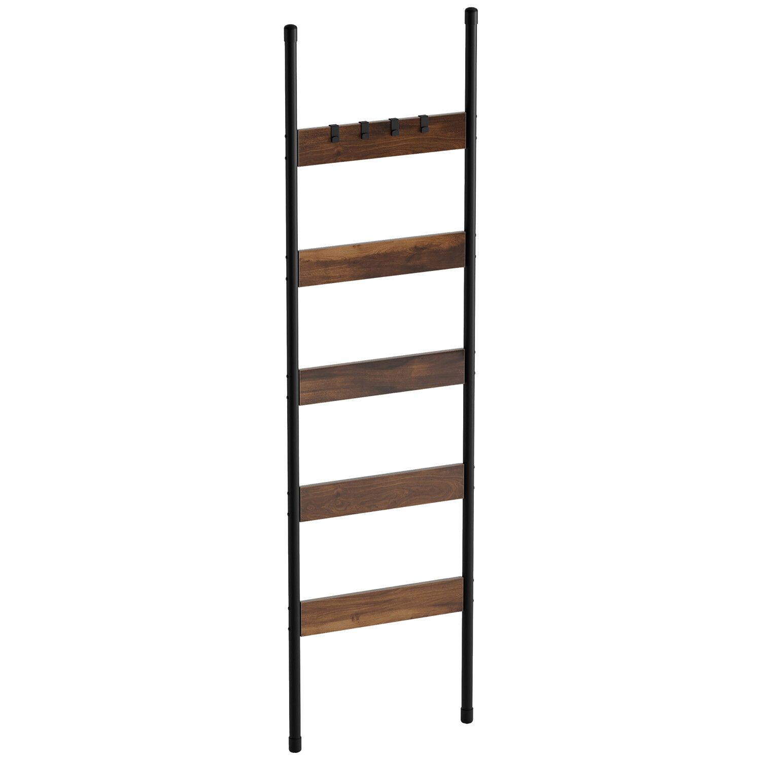 Hudson Towel Rack - Black and Brown Image 2