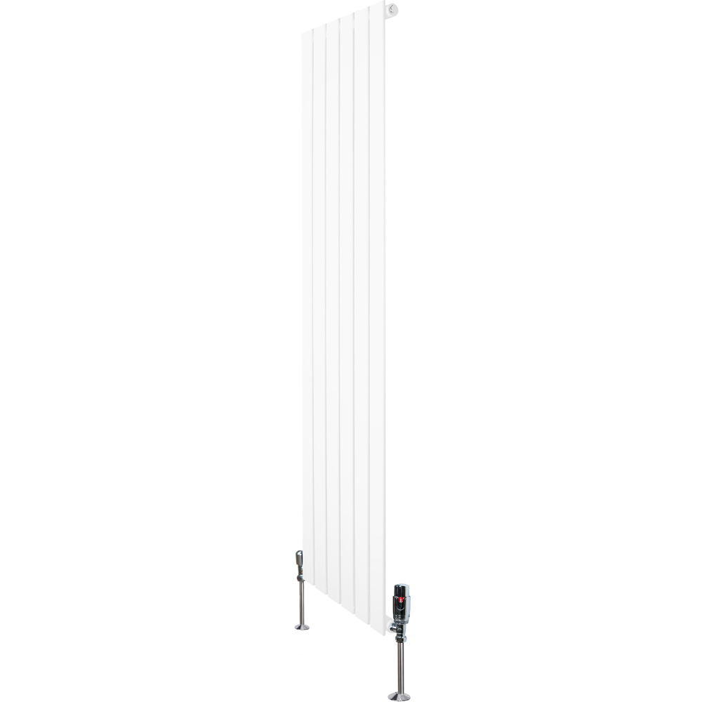 MonsterShop Flat White Single Column Radiator and Valves 1600 x 420mm Image 3
