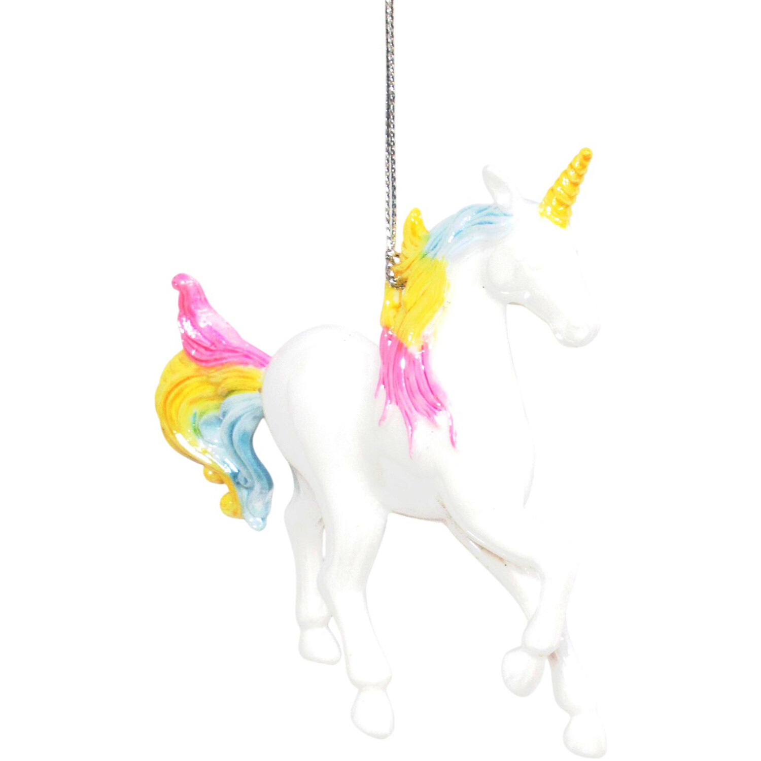 Hanging Unicorn Decoration White Image 4