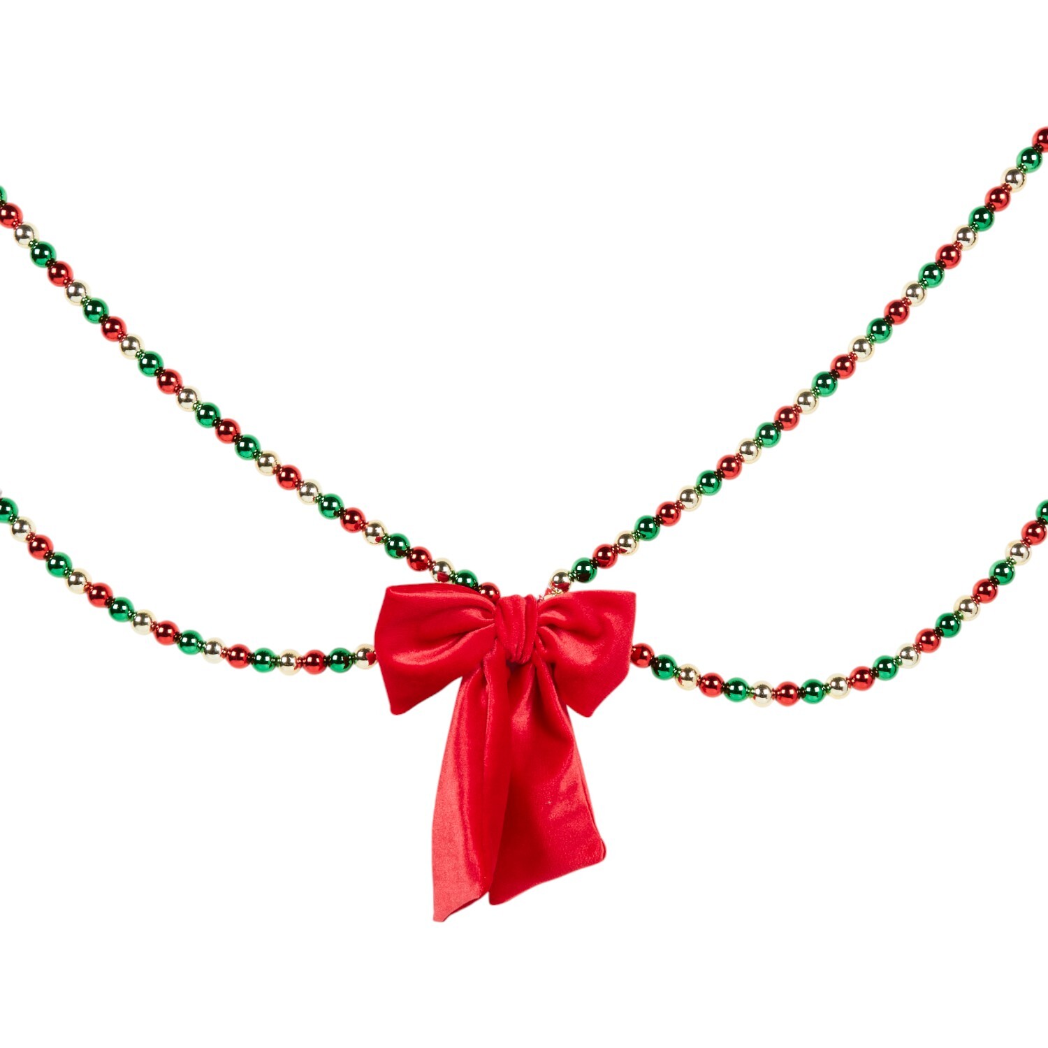 Beaded Bow Garland Red Image 3