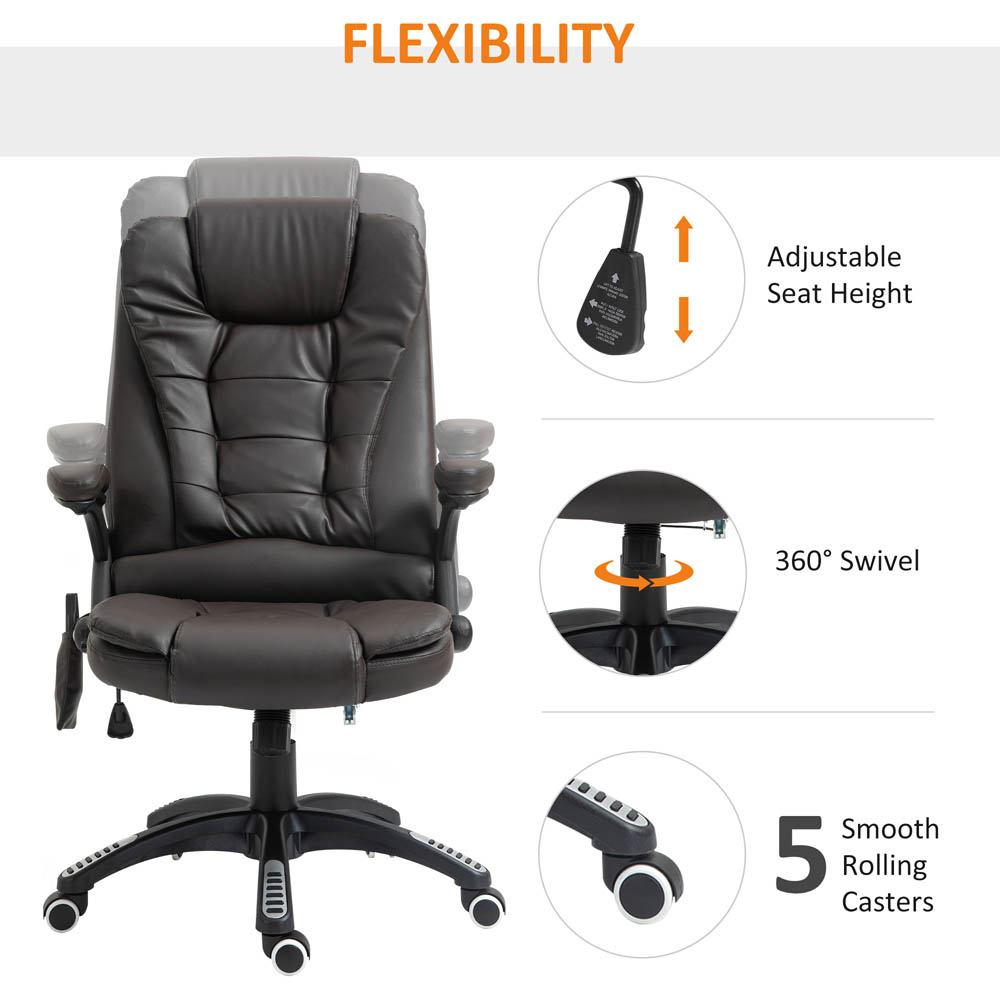 Portland Brown Faux Leather Executive Office Chair Image 4