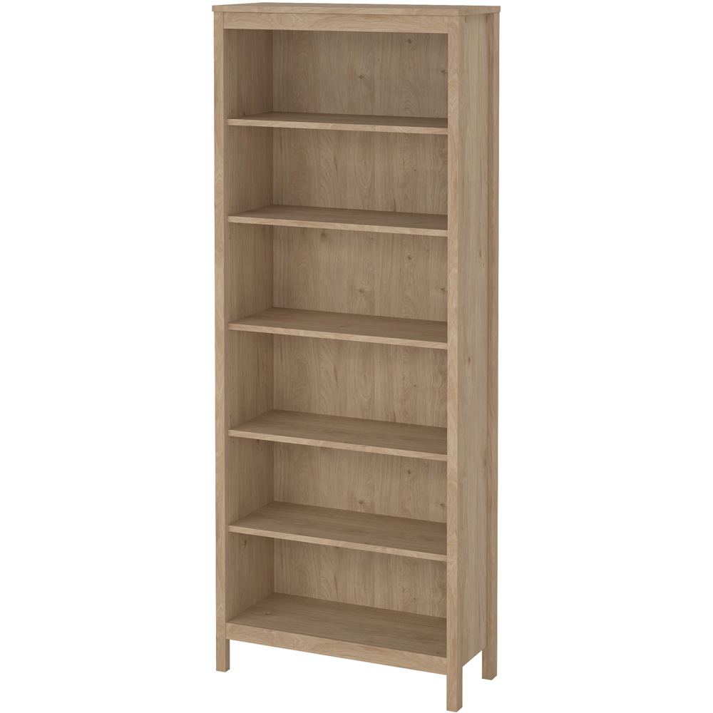 Furniture To Go Madrid Jackson Hickory Oak 6 Shelf Bookcase Image 3