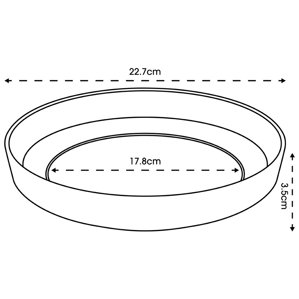 Clever Pots Grey Plastic 30cm Round Plant Pot Tray Image 6