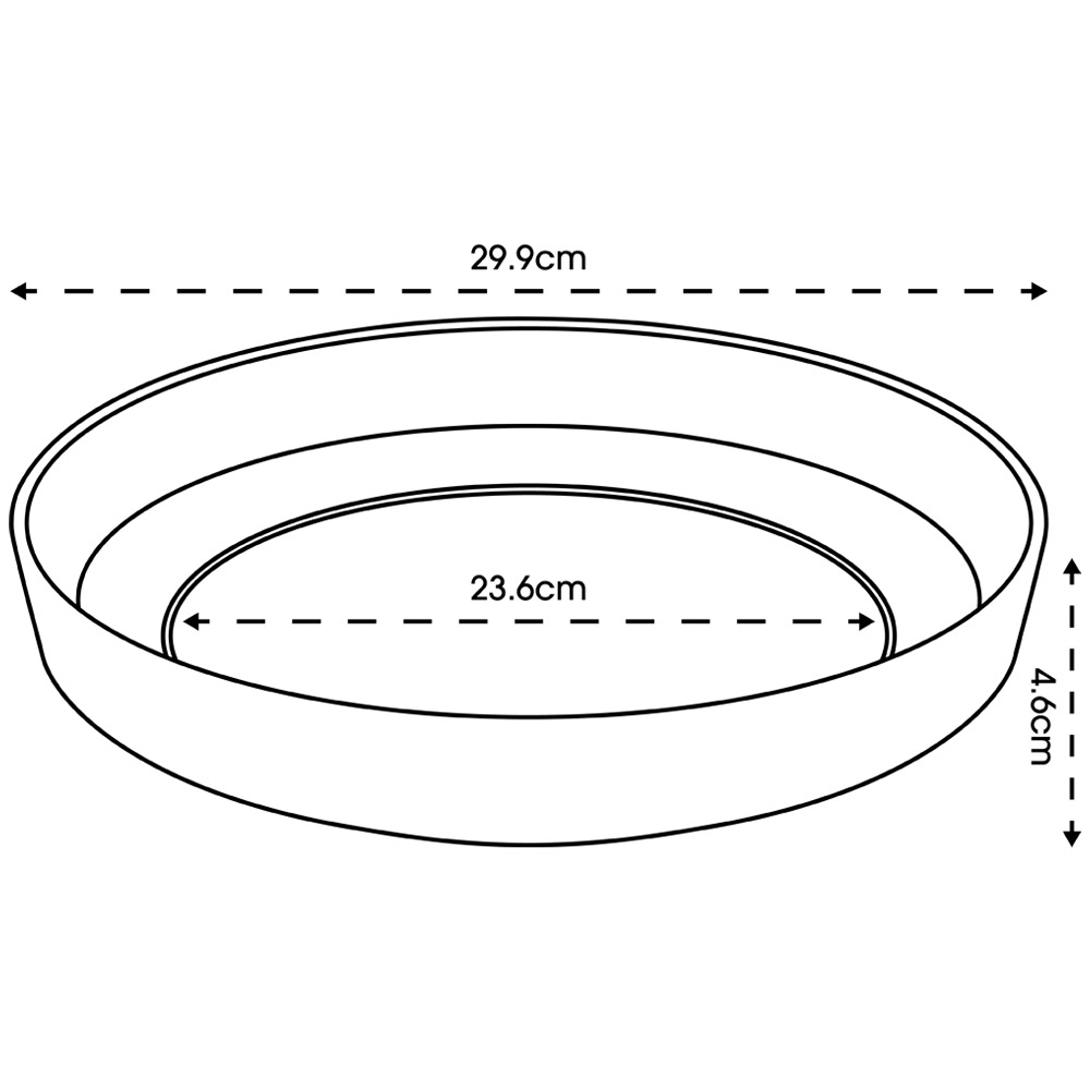 Clever Pots Terracotta Plastic 40cm Round Plant Pot Tray Image 4