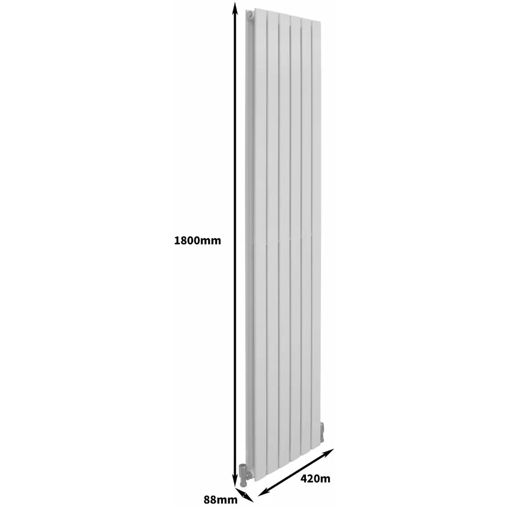 MonsterShop White Flat Radiator 1800 x 420mm Image 6