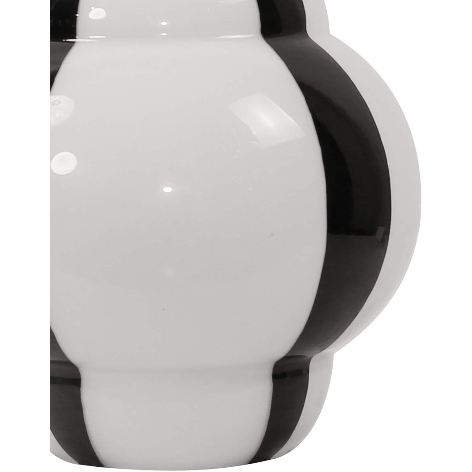 Jett Stripe Glass Pendant - White and Black Image 5