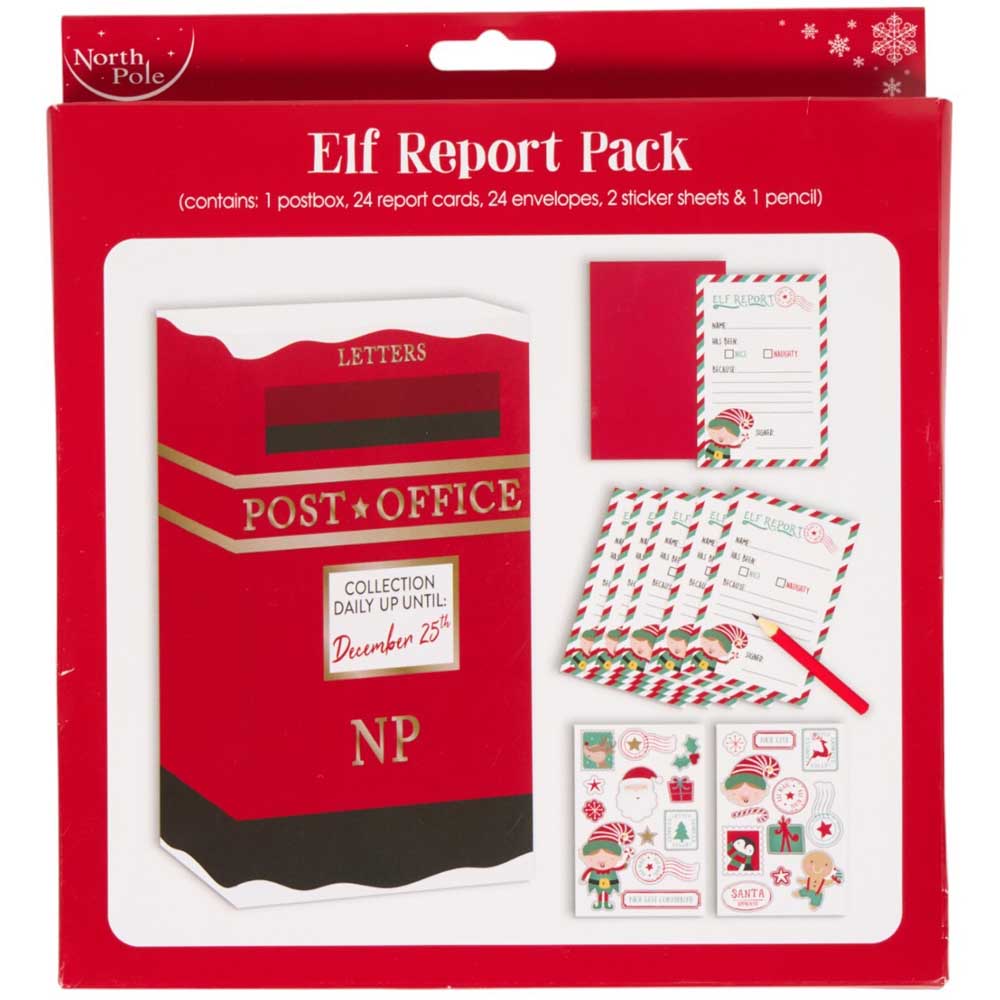 Pack of 24 Elf Report Cards - Red Image 1