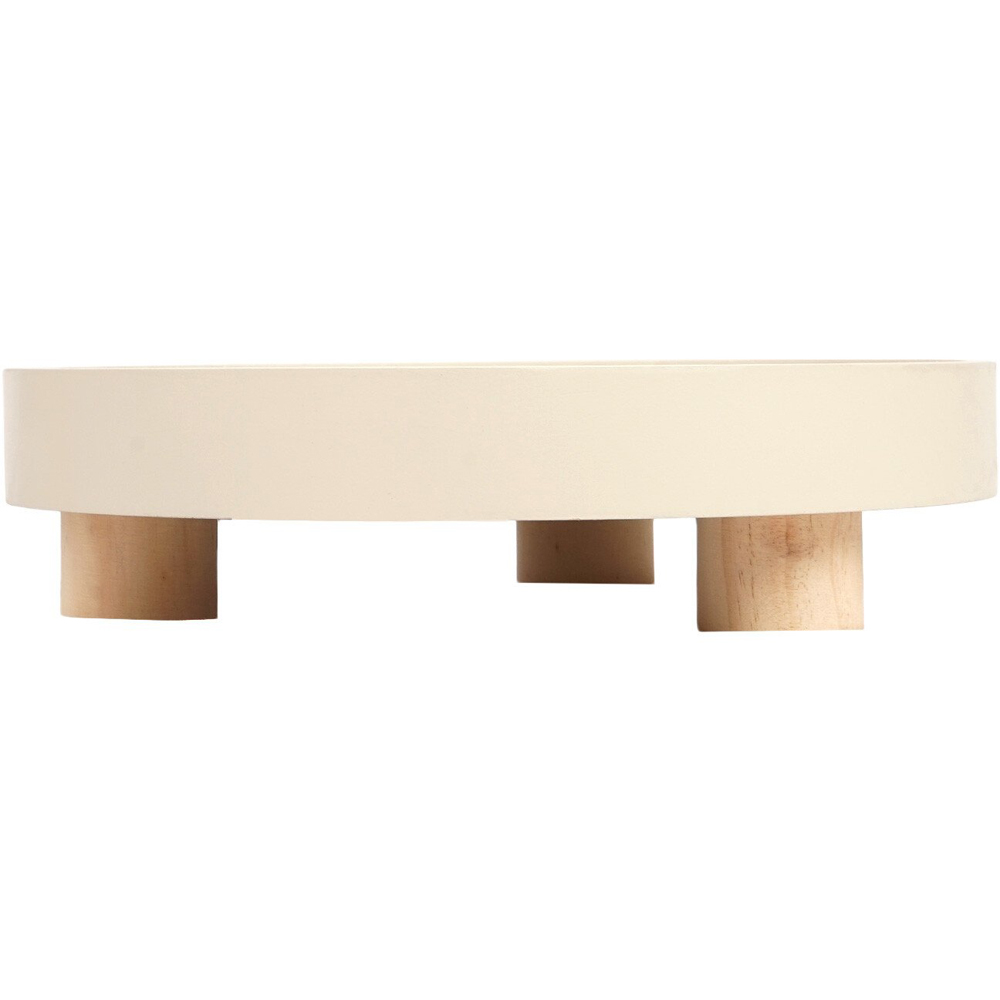 Natural Nordic Footed Decorative Tray Image 2
