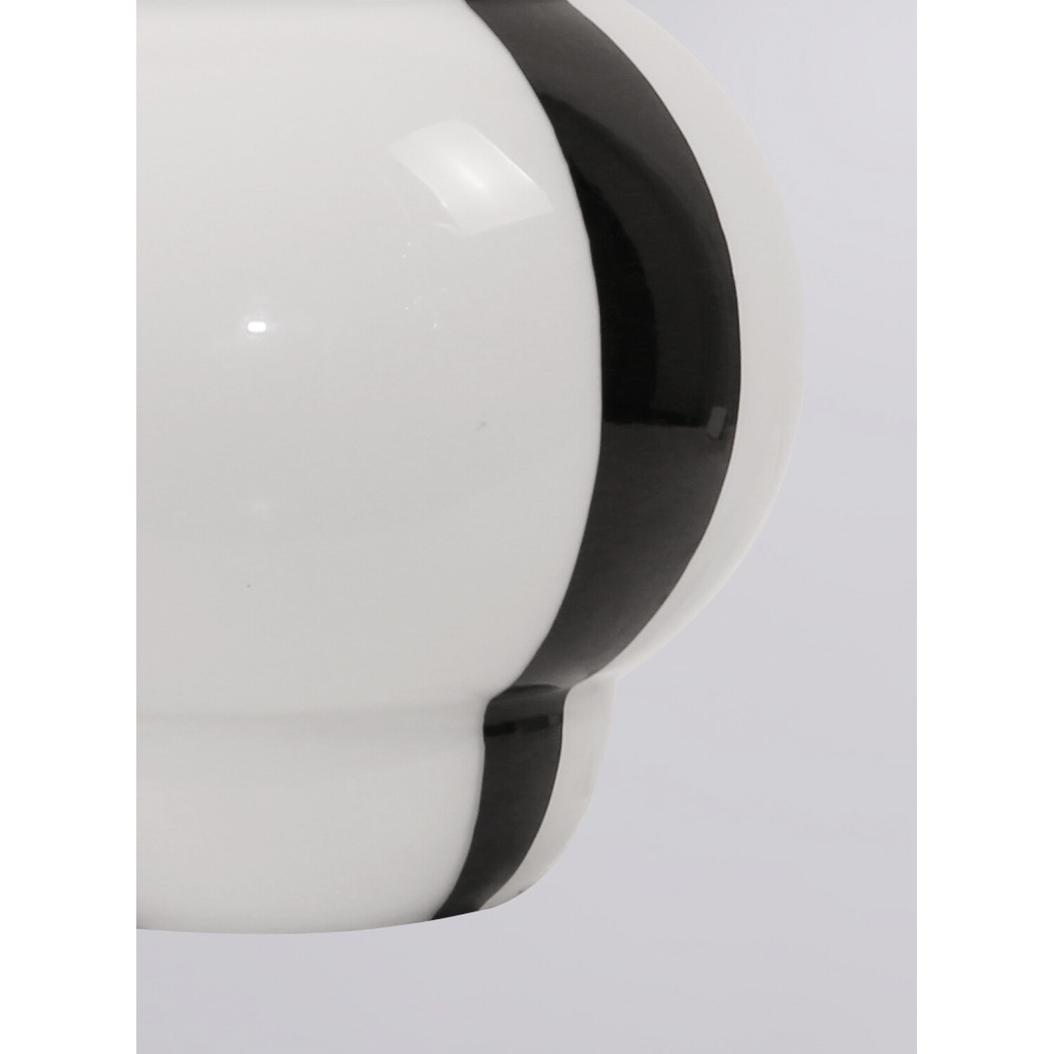 Jett Stripe Glass Pendant - White and Black Image 4