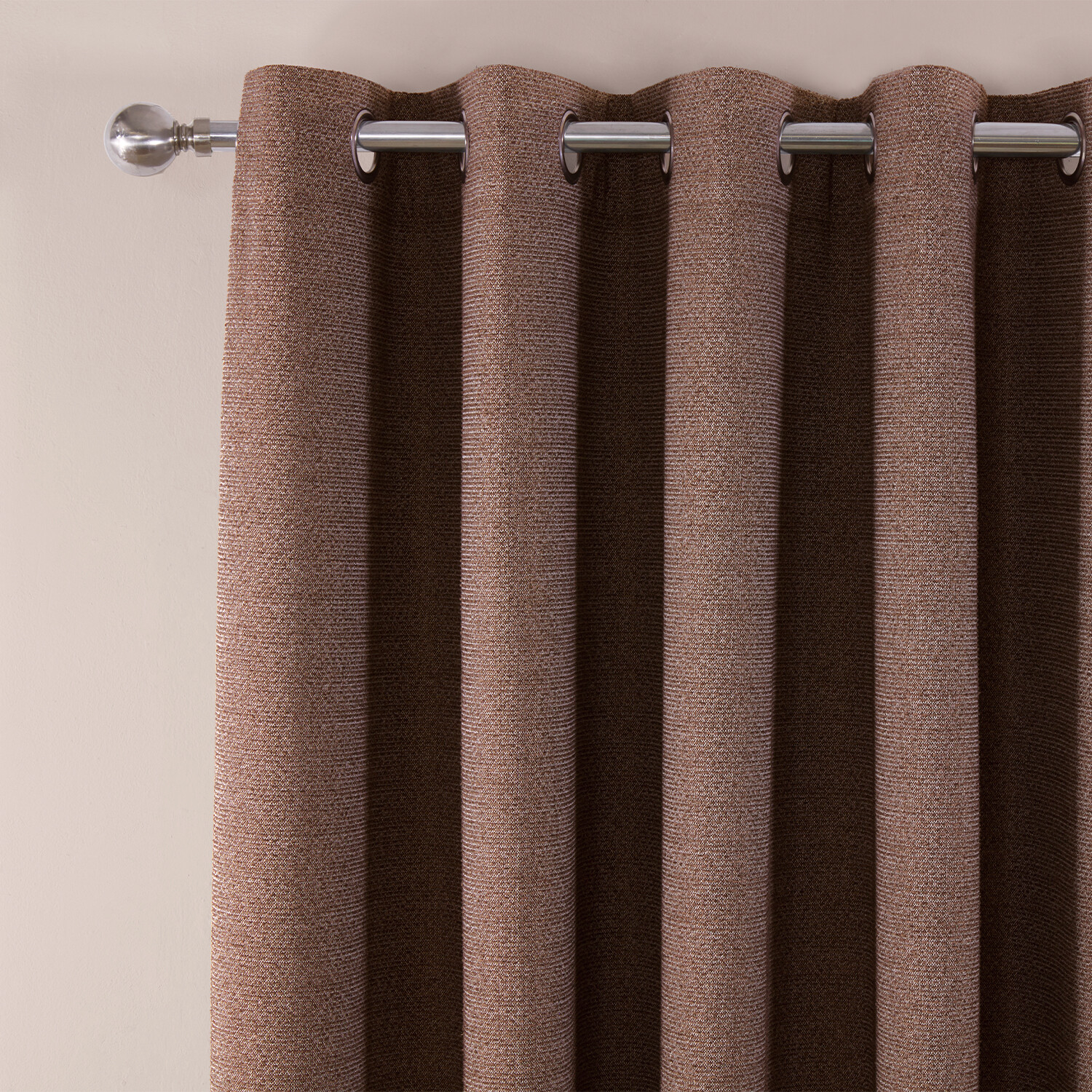 Crofton Eyelet Curtain - Chocolate / 229cm / 168cm Image 3