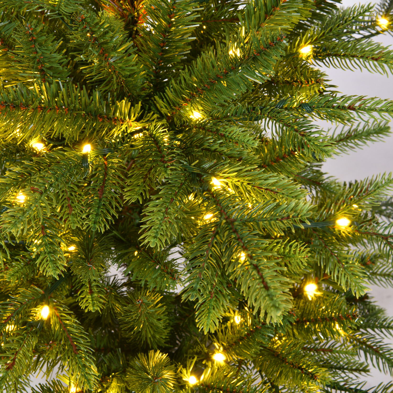 3.5ft Ashcombe Pre Lit Potted Fir Tree Green Image 2