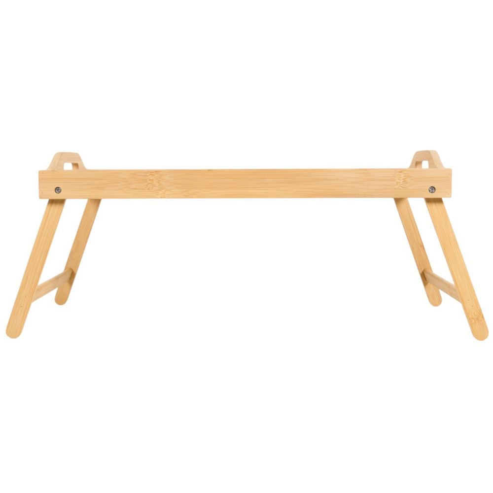 Bamboo Bed Tray with Foldable Legs Natural Image 3