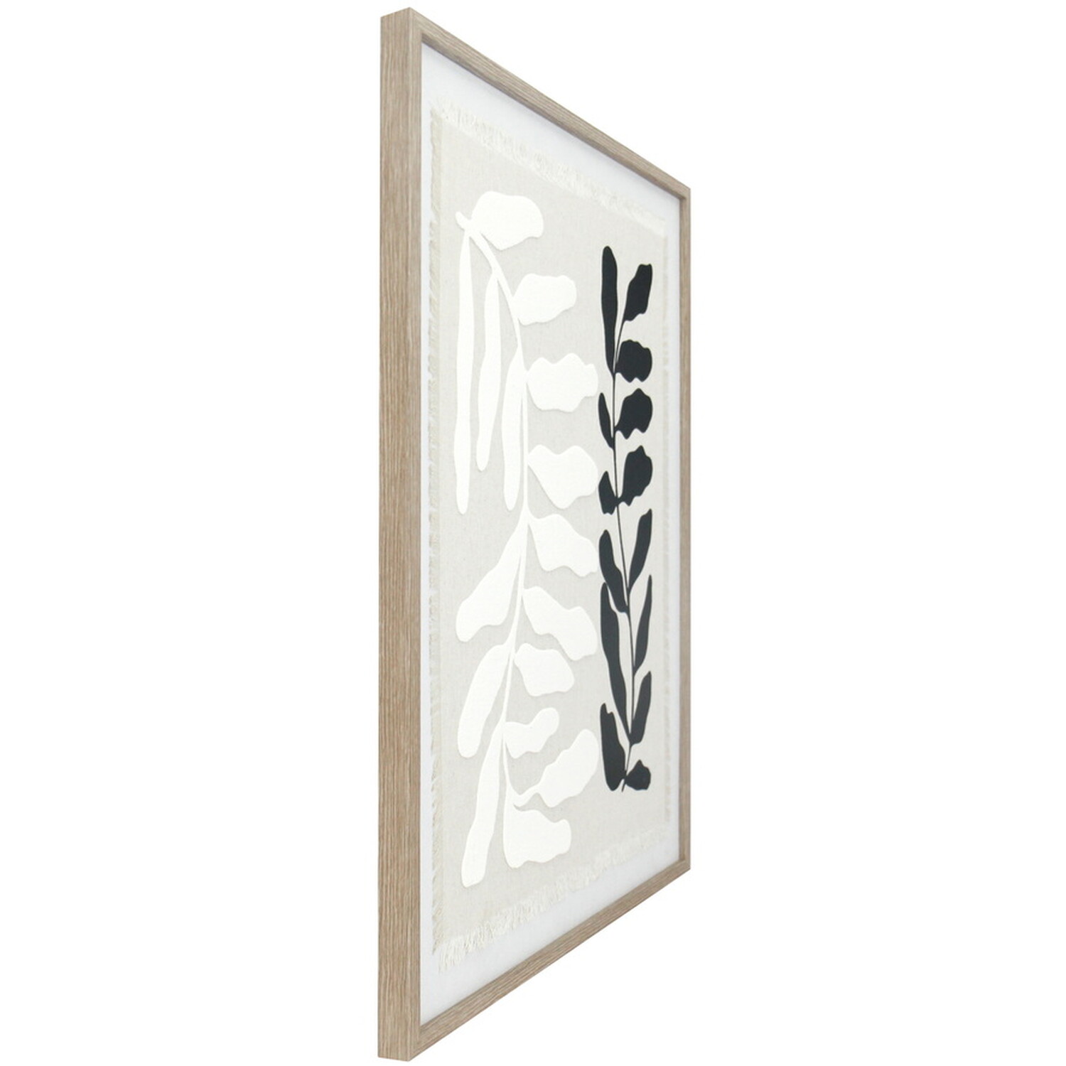 Sculpt Linen Framed Wall Art - Monochrome Image 2