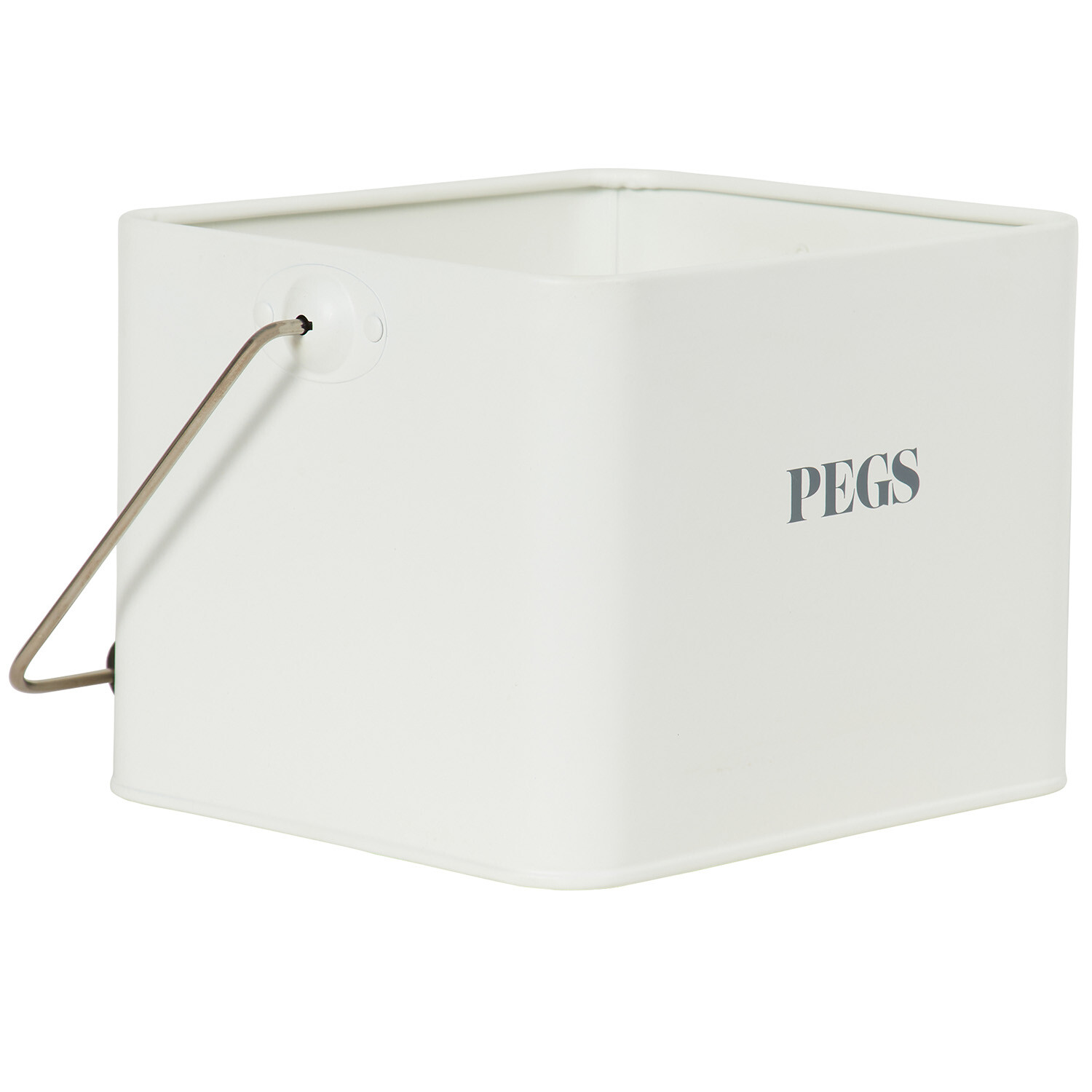 Sanctuary Peg Holder with Dark Wood Handle - White Image 2