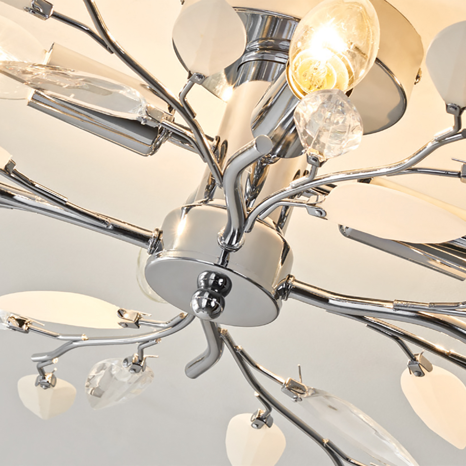 Silver Leaf Ceiling Light Image 4