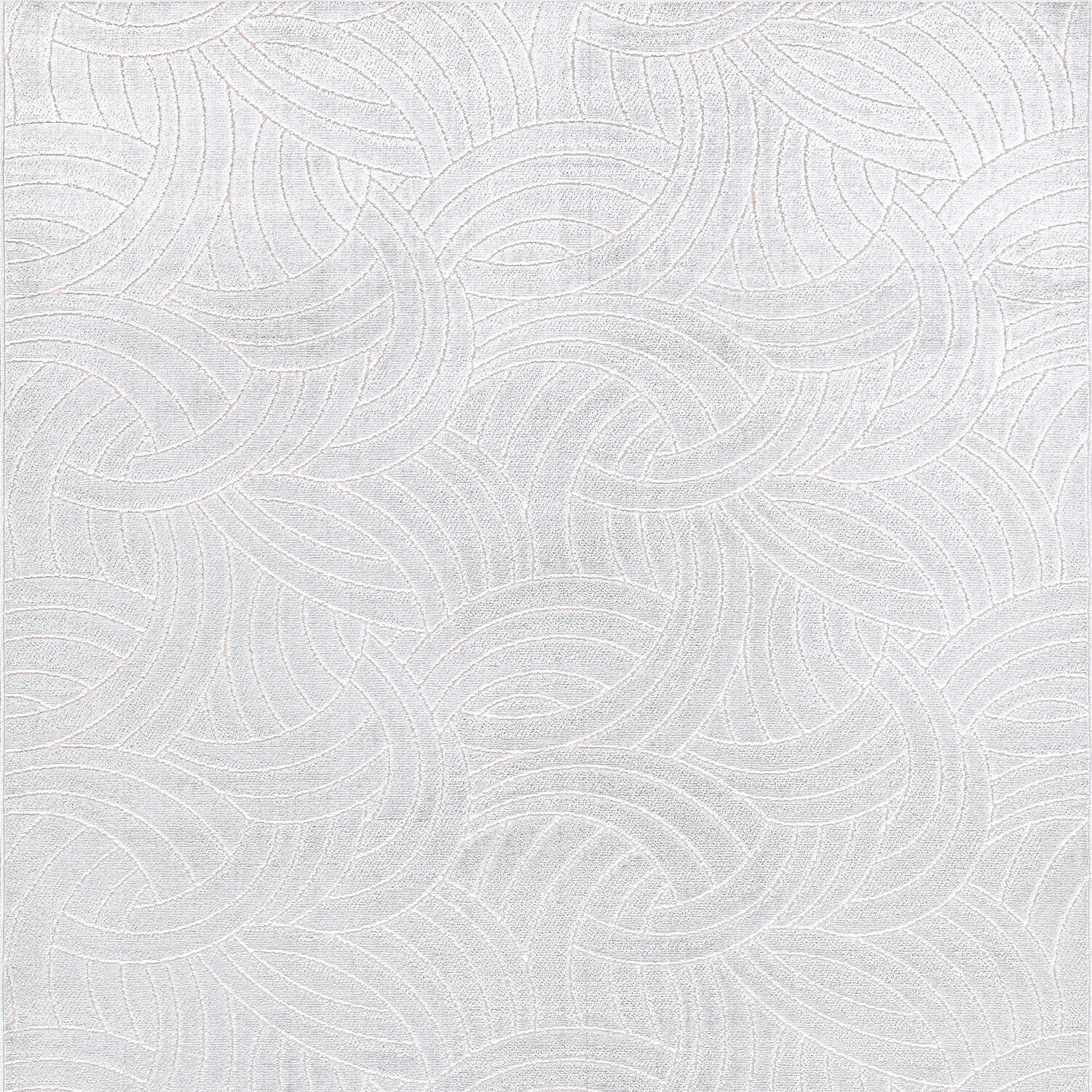Eglomise Curve Lines Rug  - Cream Image 3