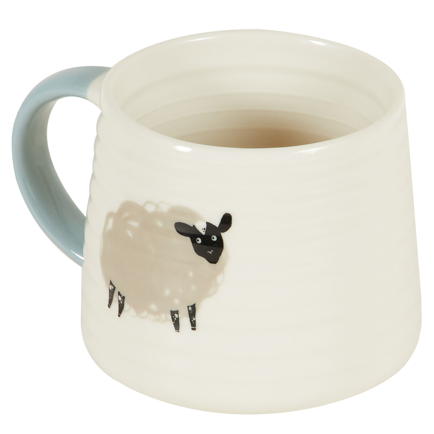 Highland Flock Ribbed Sheep Mug with Colour Handle - Multicolour Image 3