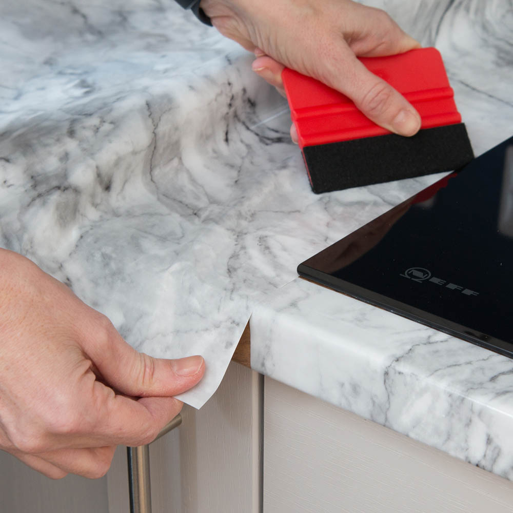 d-c-fix Romeo Marble White and Grey Sticky Back Plastic Vinyl Wrap Film 67.5cm x 2m Image 3