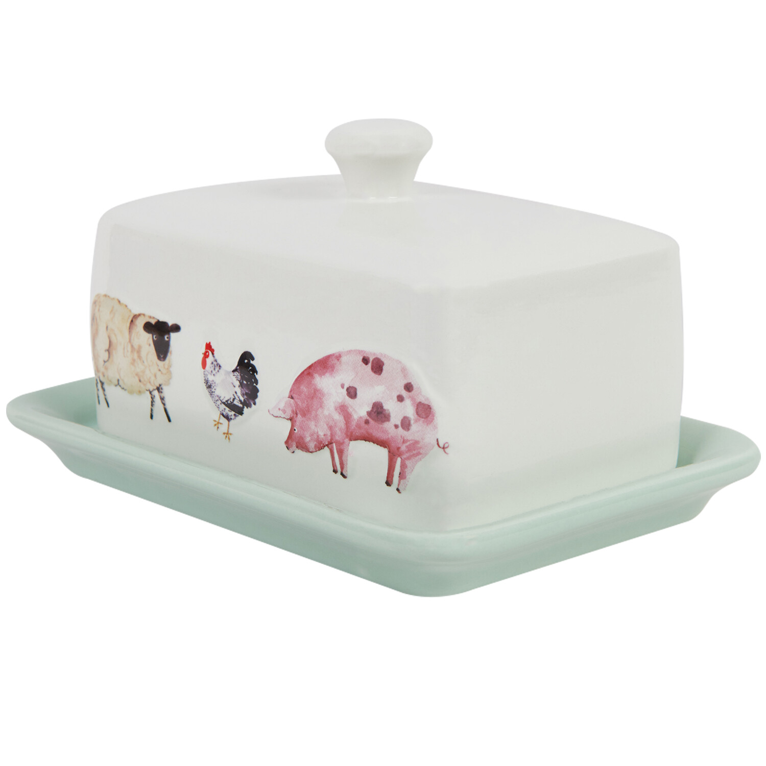 Daisy Farm Butter Dish - Multicolour Image 3