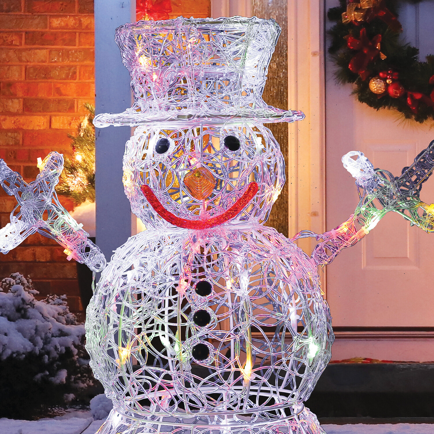 Acrylic LED Outdoor Snowman Image 2