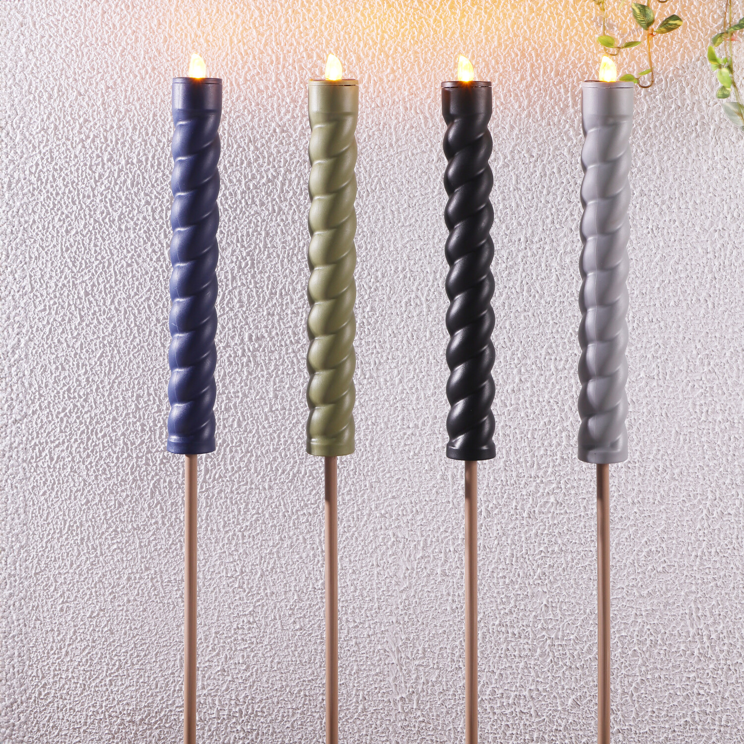 Solar Pillar Candle Effect Stake - Multicolour Image 2