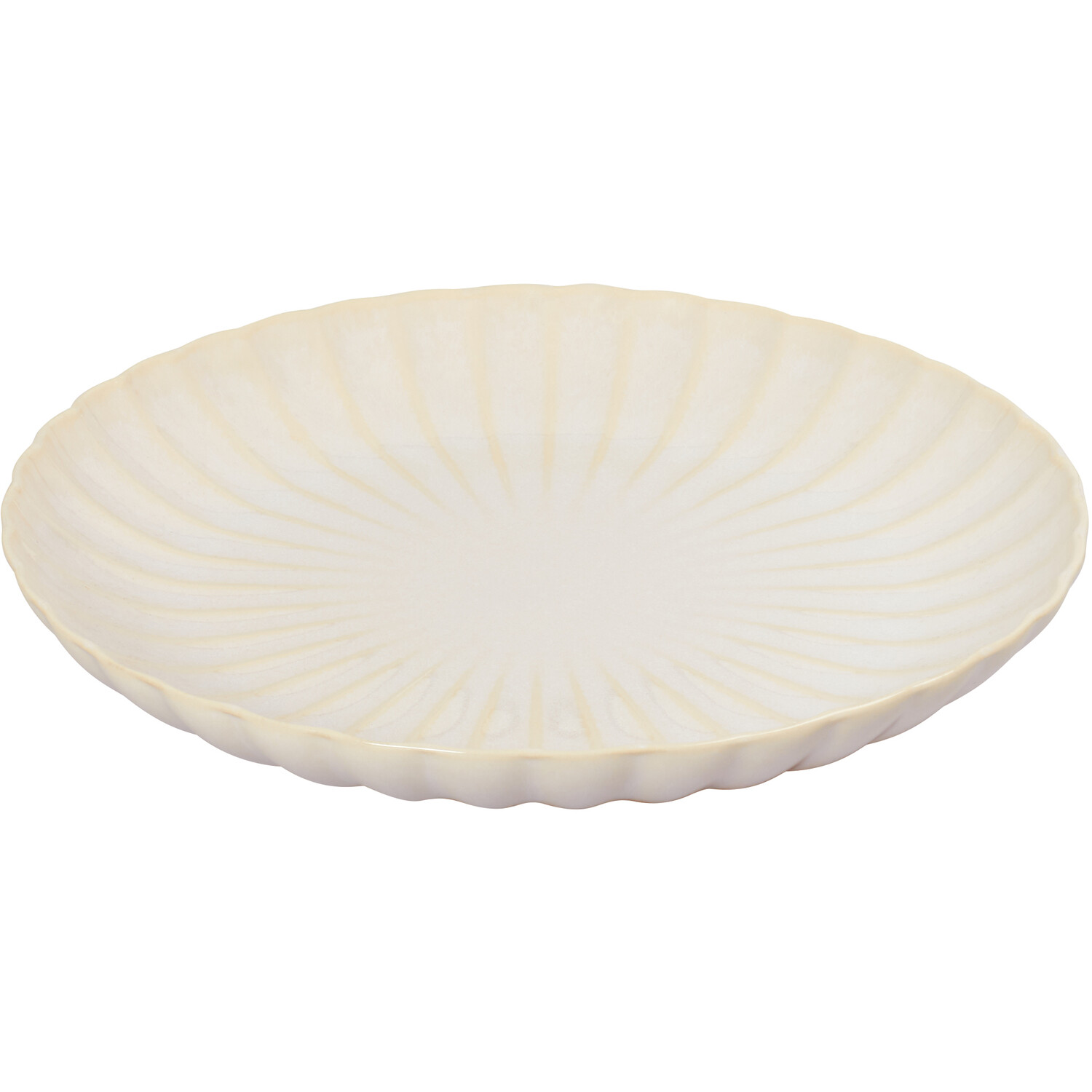 Ribbed Plate - White / Dinner Plate Image 2