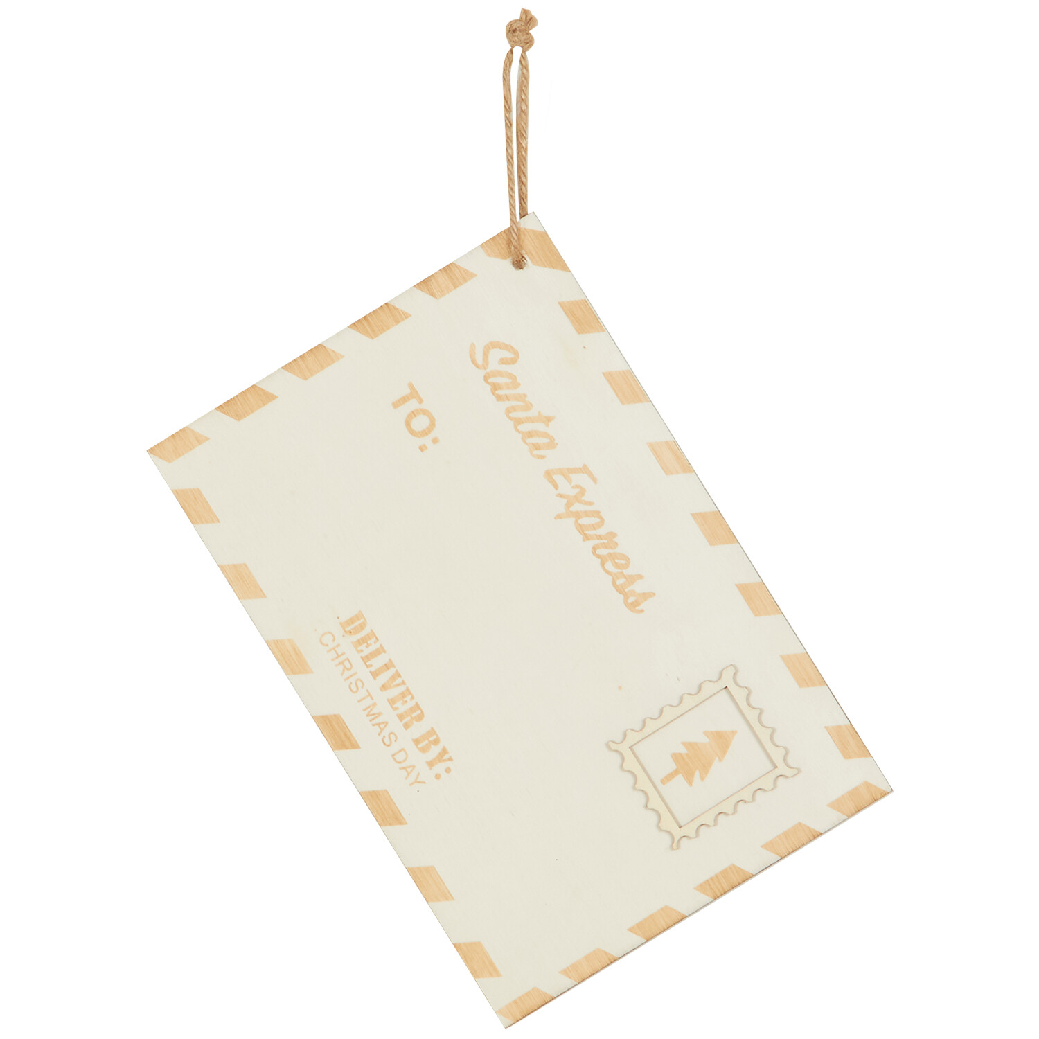 Large Wooden Tag - Wood Image 1