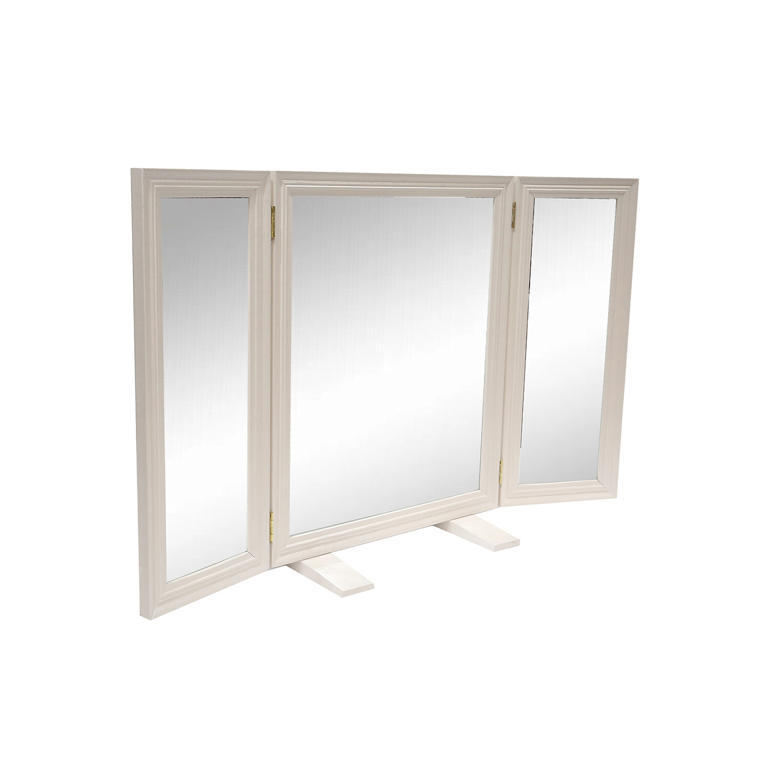 Stone Effect Dressing Table Mirror Cream Image 2