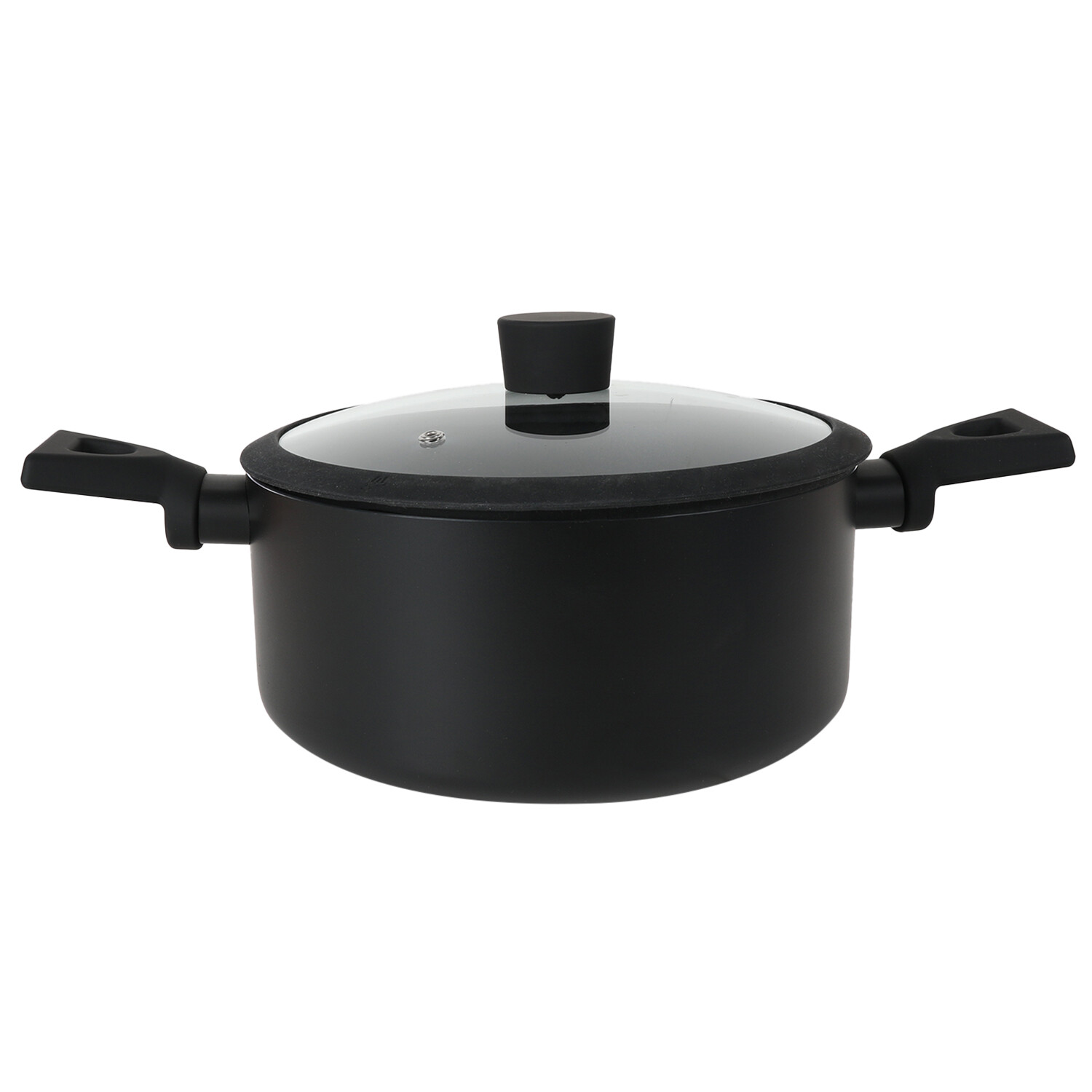 Soft Touch Non Stick Saucepan Set - Black / 18cm Saucepan Image 4