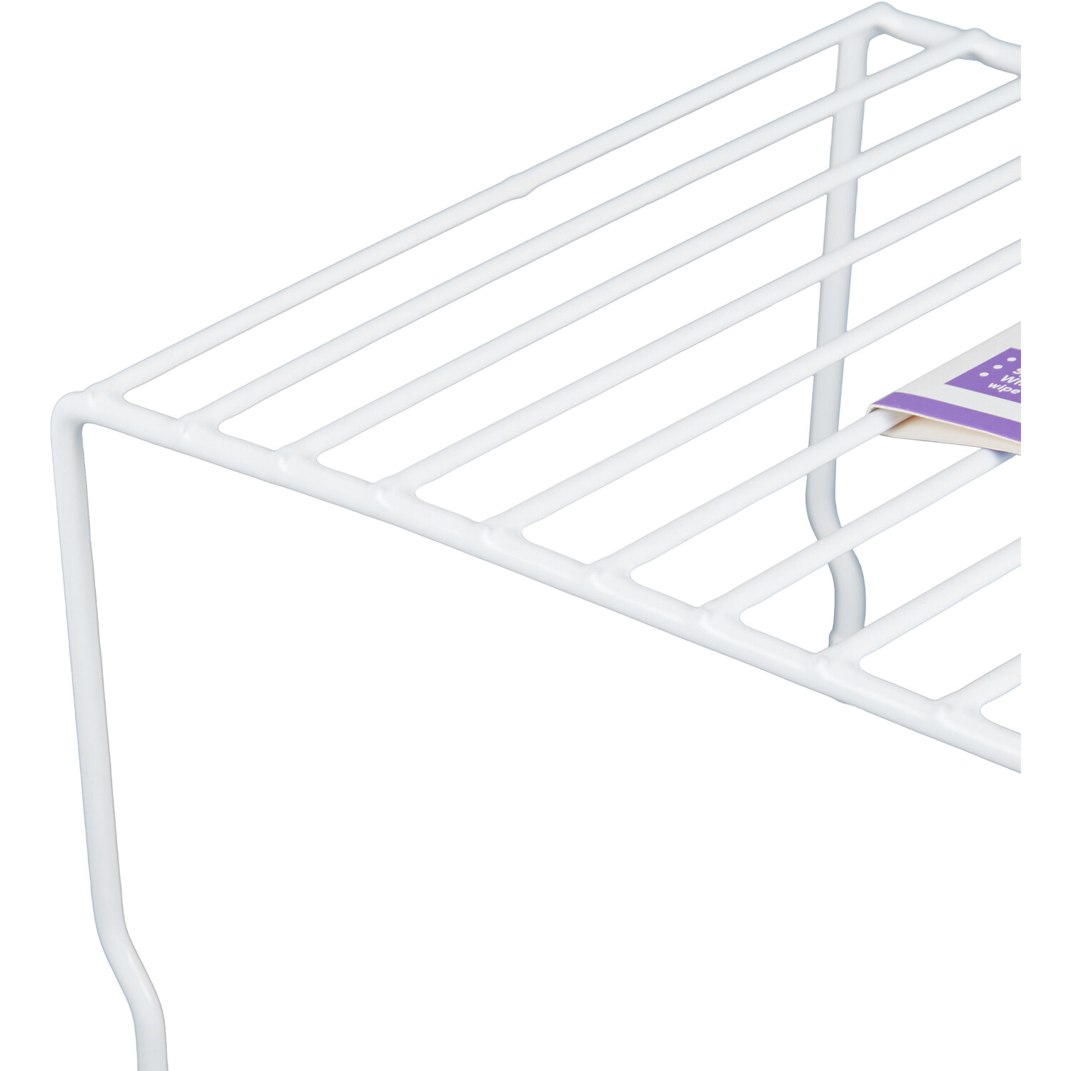White Metal Wire Large Shelf Rack - White Image 3
