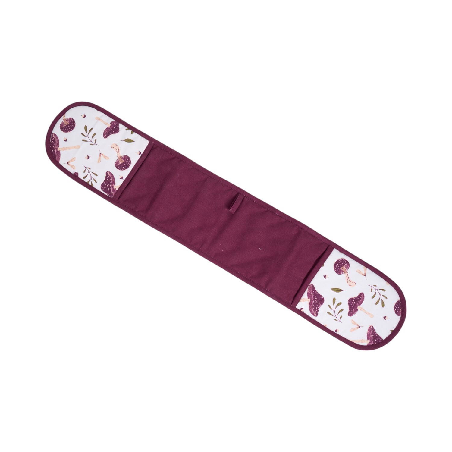Maroon Mushroom Double Oven Glove Maroon and White Image 4