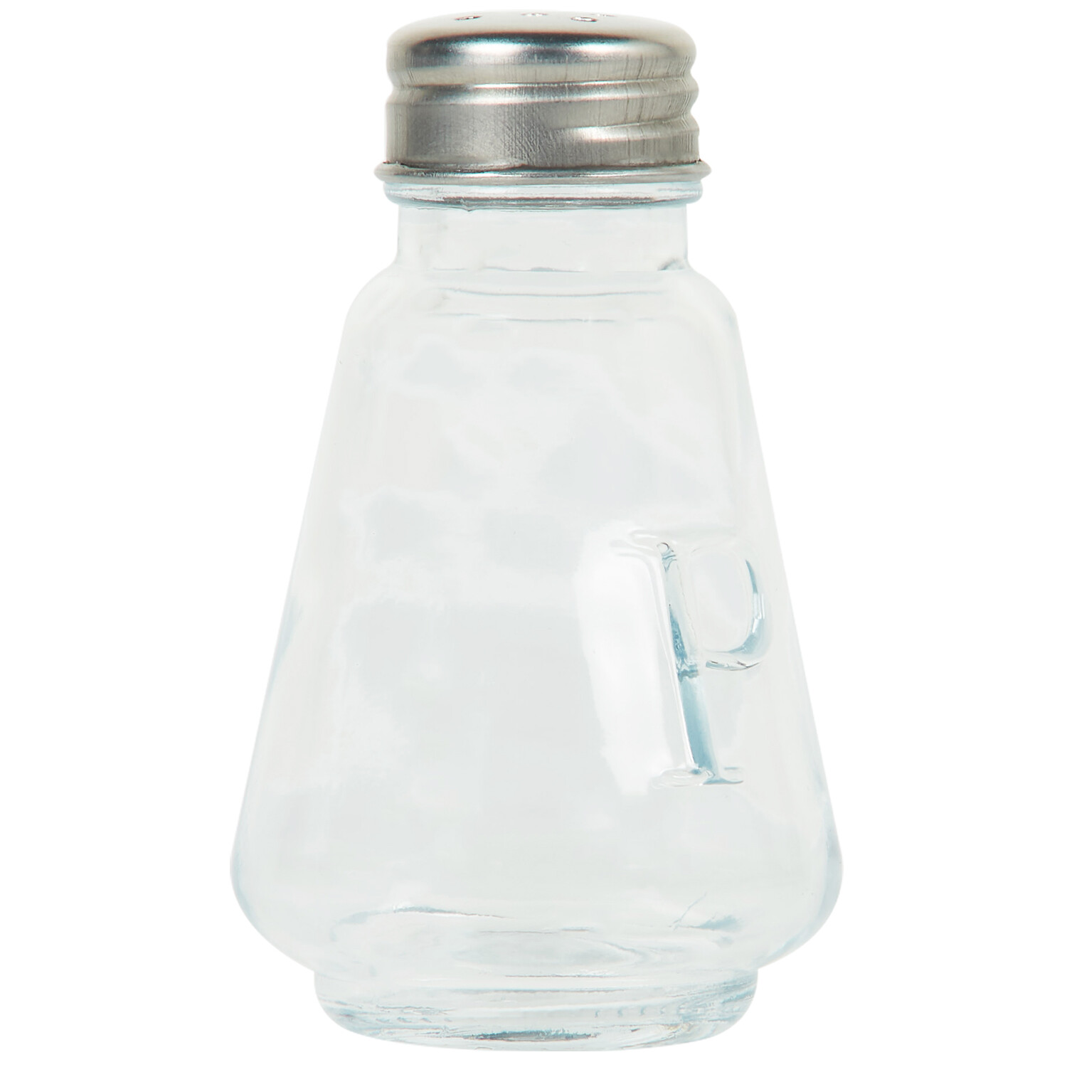 Glass Salt and Pepper Shaker with Stainless Steel Lid - Clear / Pepper Image 2