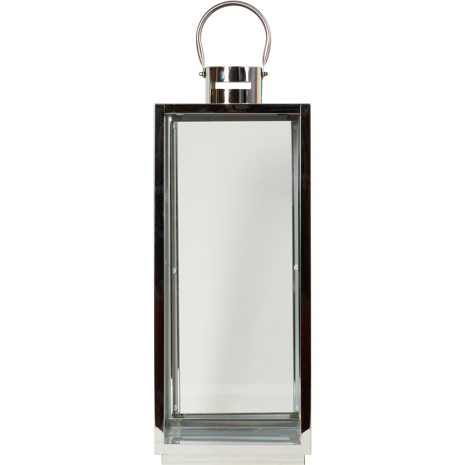 53.5cm Stainless Steel Lantern - Silver Image 3