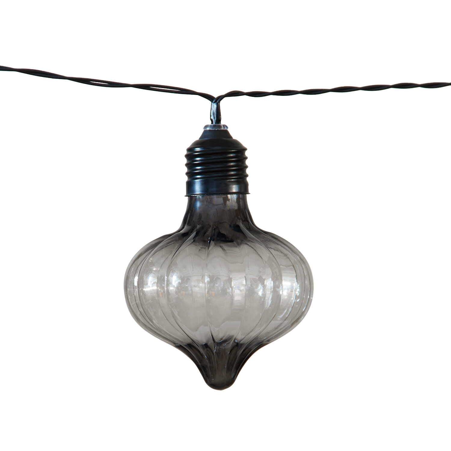 10 LED Jaxon Solar Grey Bulb String Light - Grey Image 2