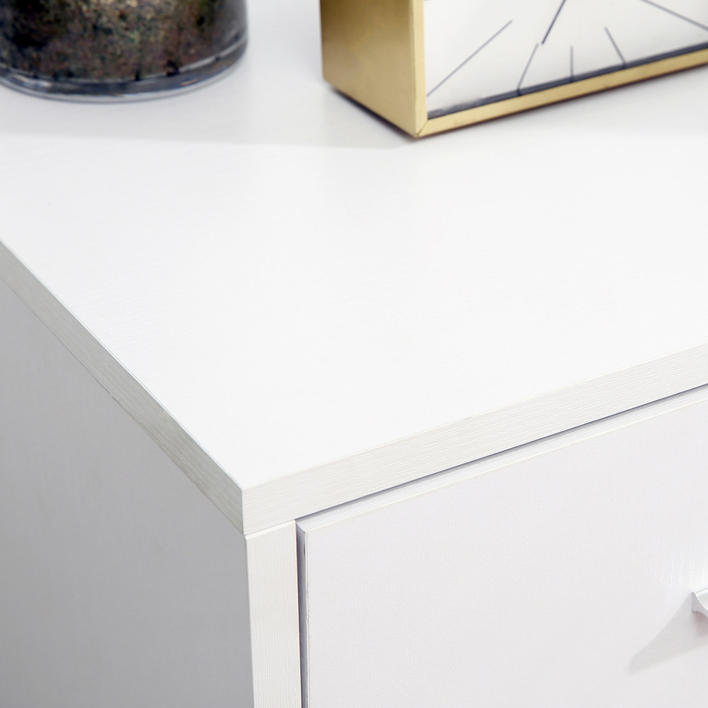 Portland White Rolling Storage Cabinet Image 5