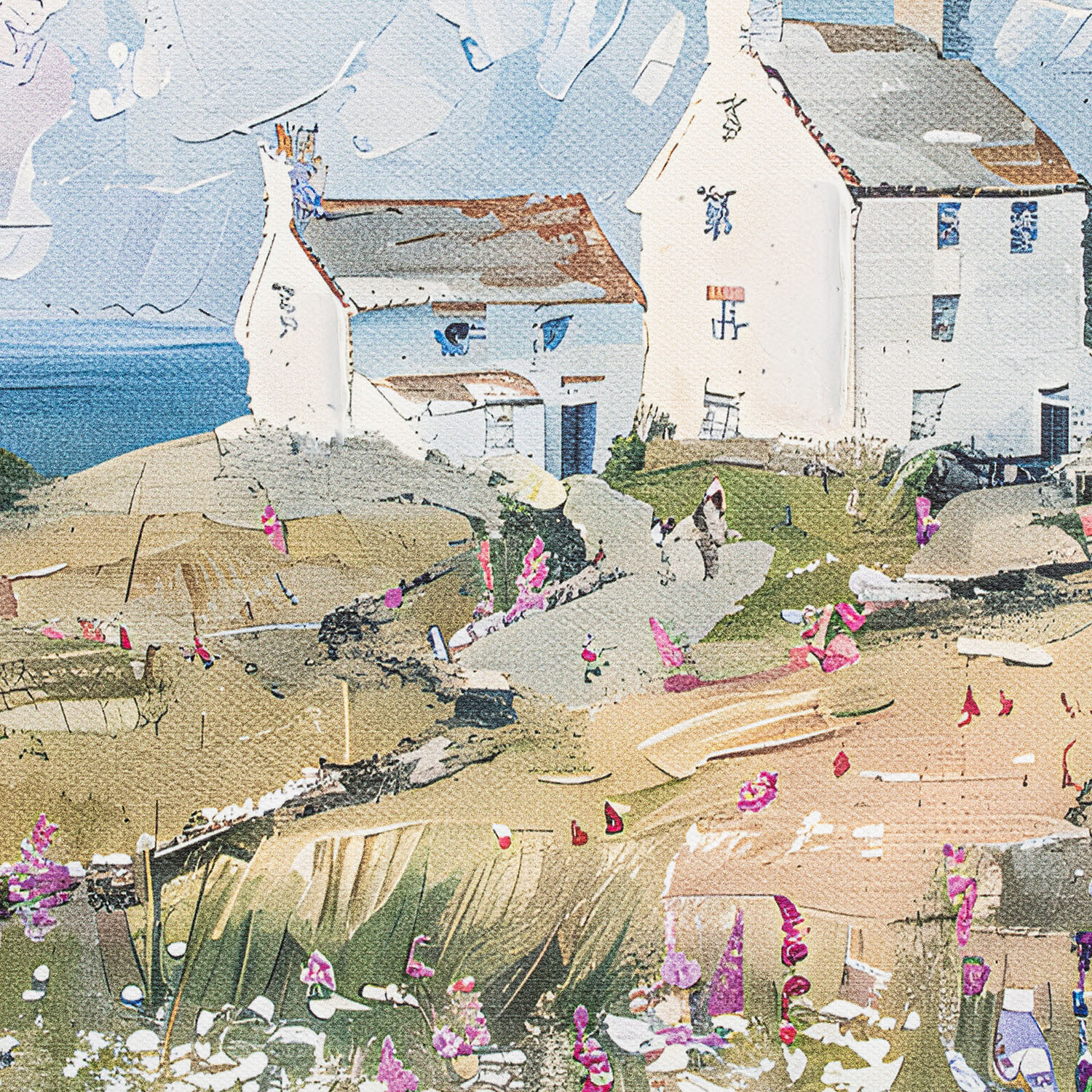 Coastal Retreat Floral Framed Canvas - Multicolour Image 3