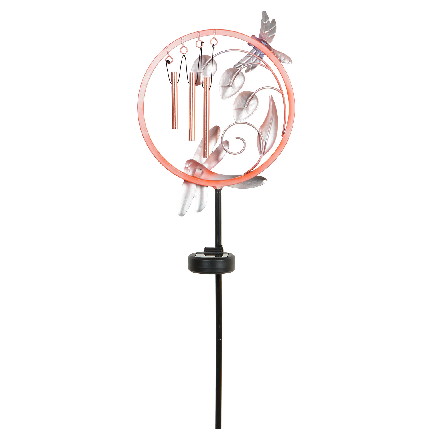 Solar Neon Windchime Stake Light - Pink Image 7