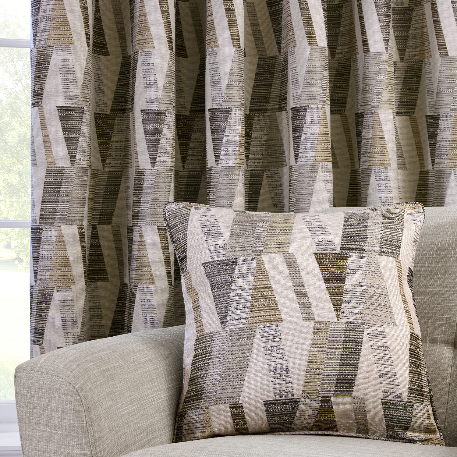 Indiana Geo Jacquard Cushion Multicolour Image 2