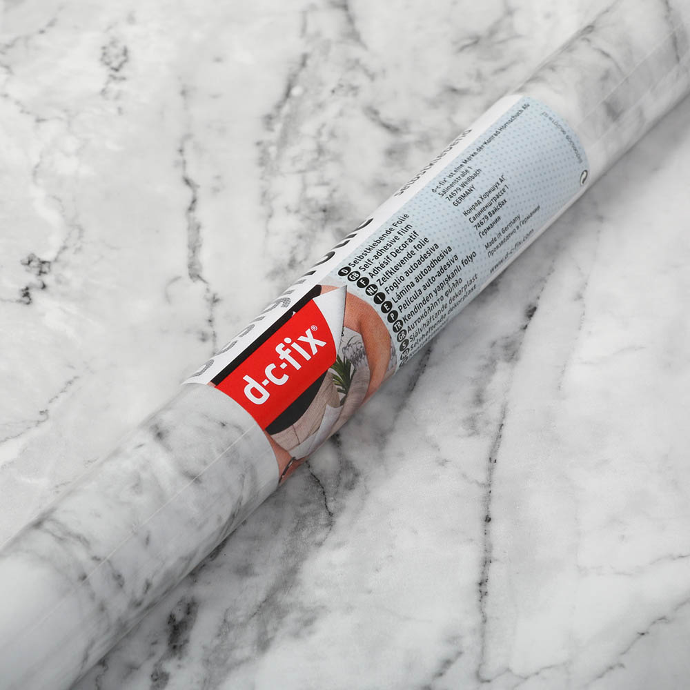 d-c-fix Romeo Marble White and Grey Sticky Back Plastic Vinyl Wrap Film 67.5cm x 2m Image 6