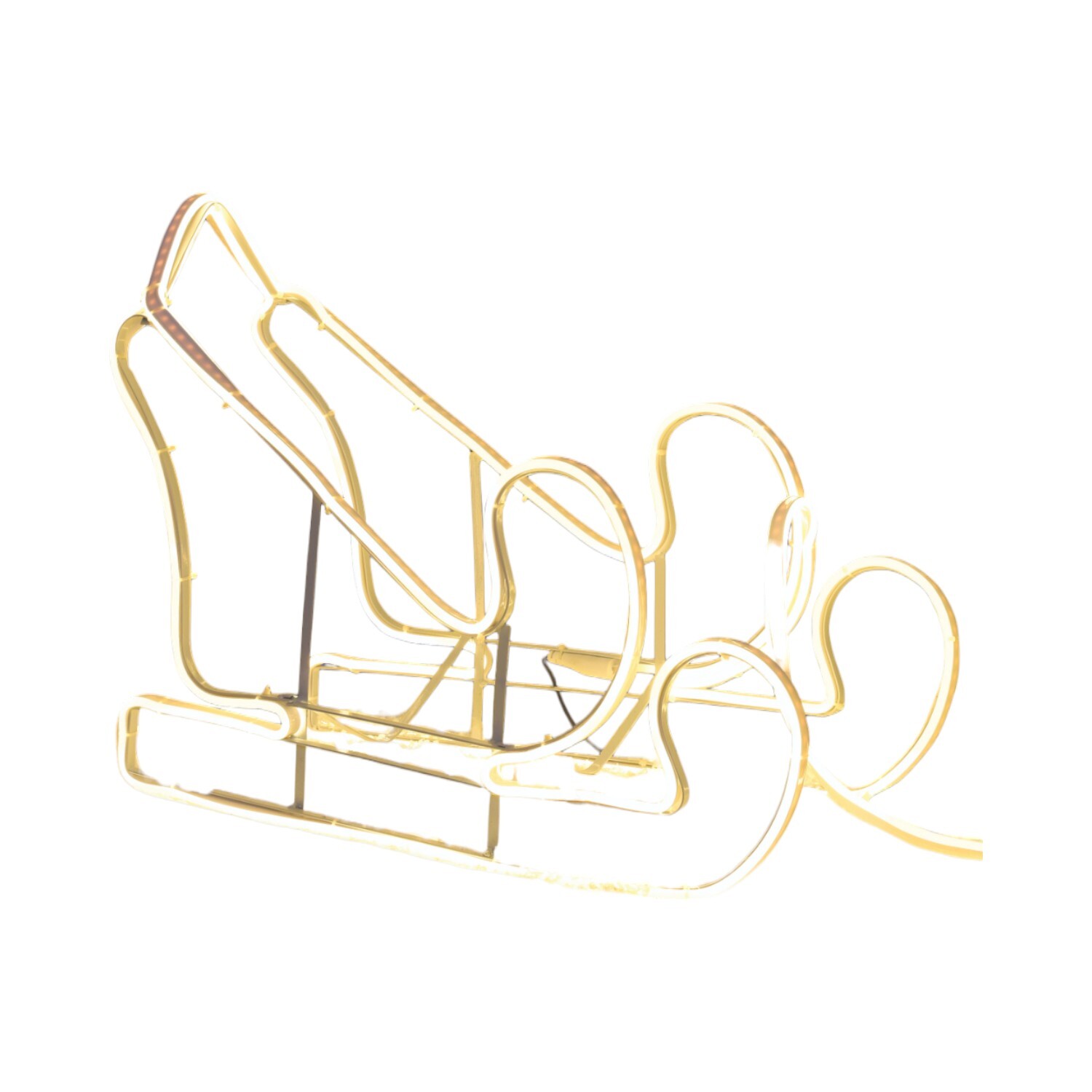 LED Neon Reindeer Sleigh Rope Light - Warm White Image 2