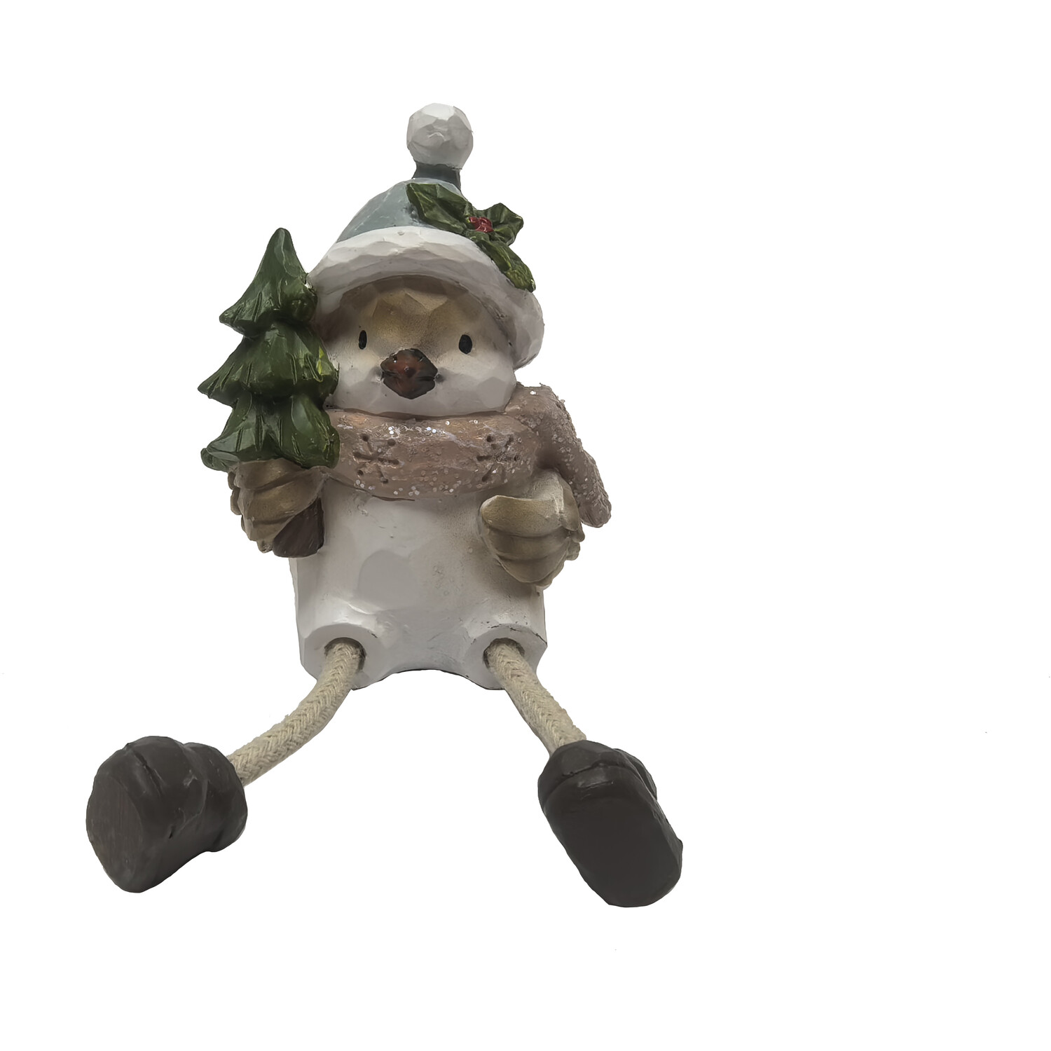 Wood Effect Shelf Sitting Robin Multicolour Image 4