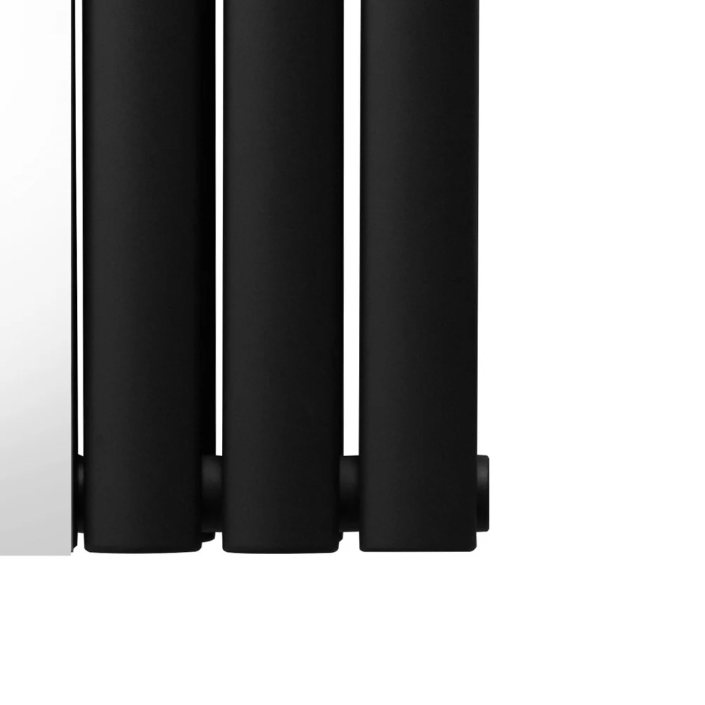 Monster Shop 3340 BTU Black Oval Mirror Radiator 1800 x 380mm Image 5