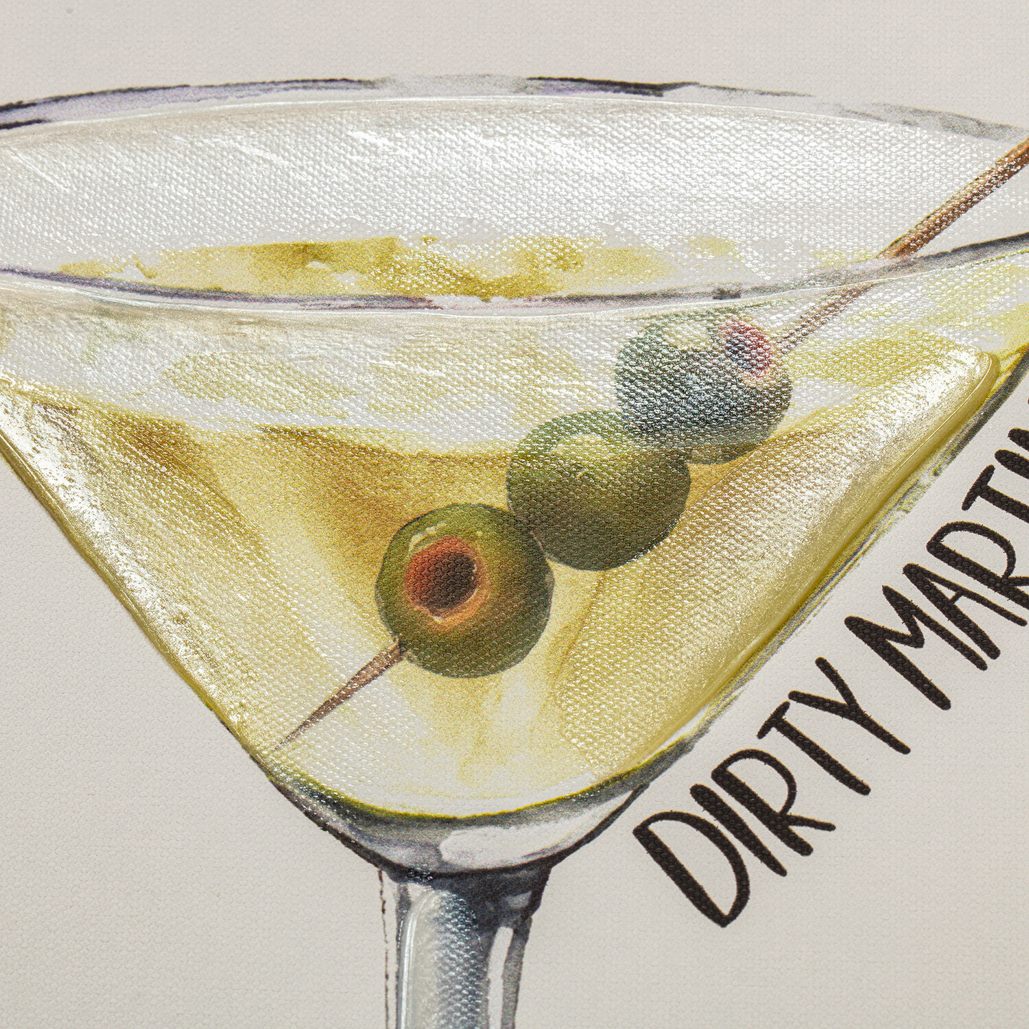 Trendy Striped Cocktail Framed Canvas Image 4