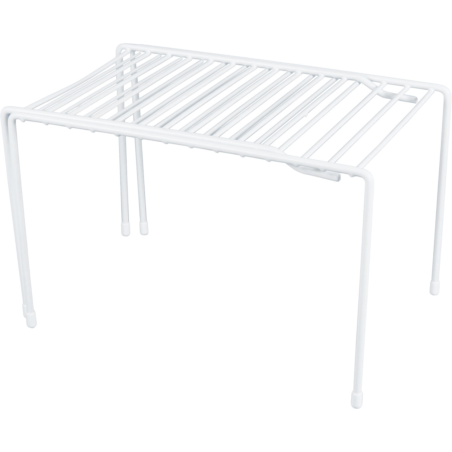White Metal Extendable Shelf Rack - White Image 3