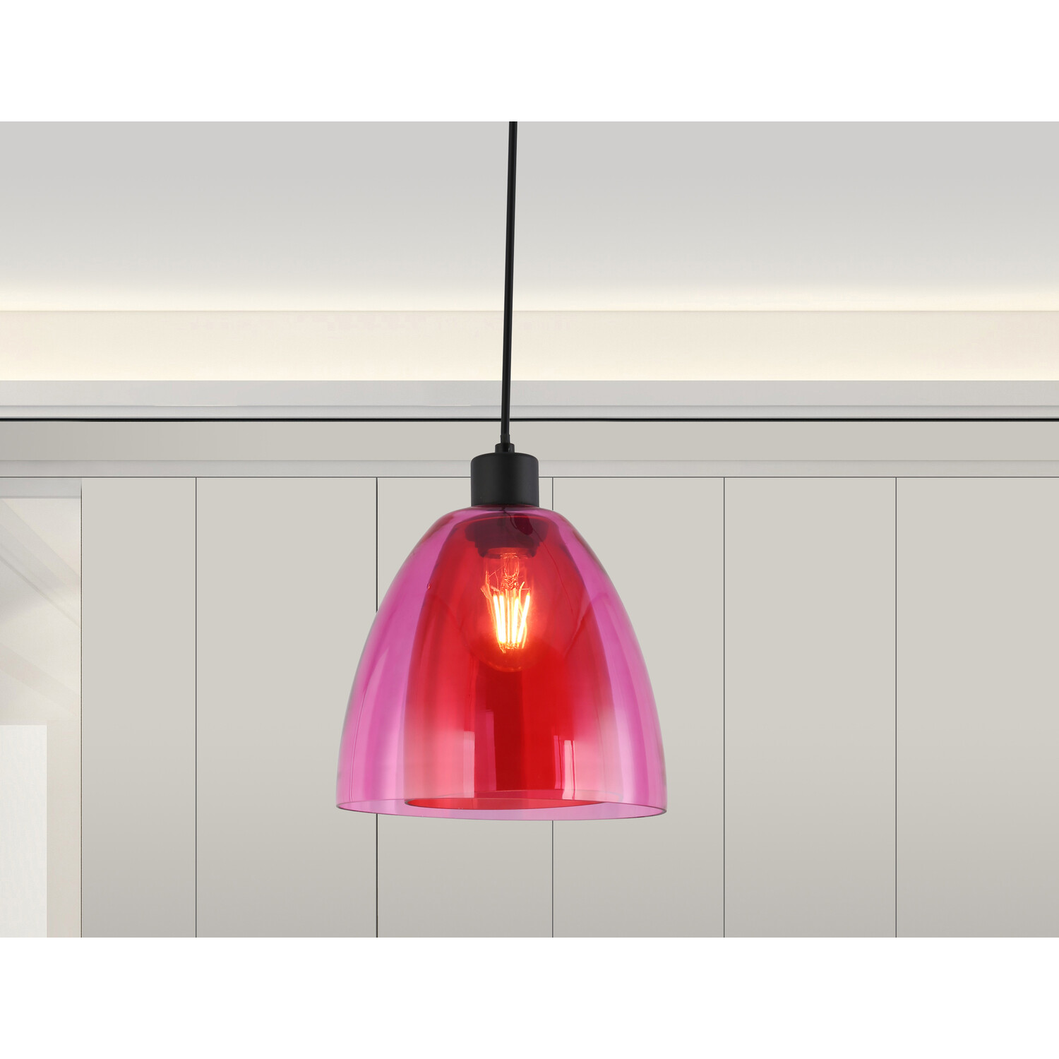 Eden Glass Pendant - Pink Image 6