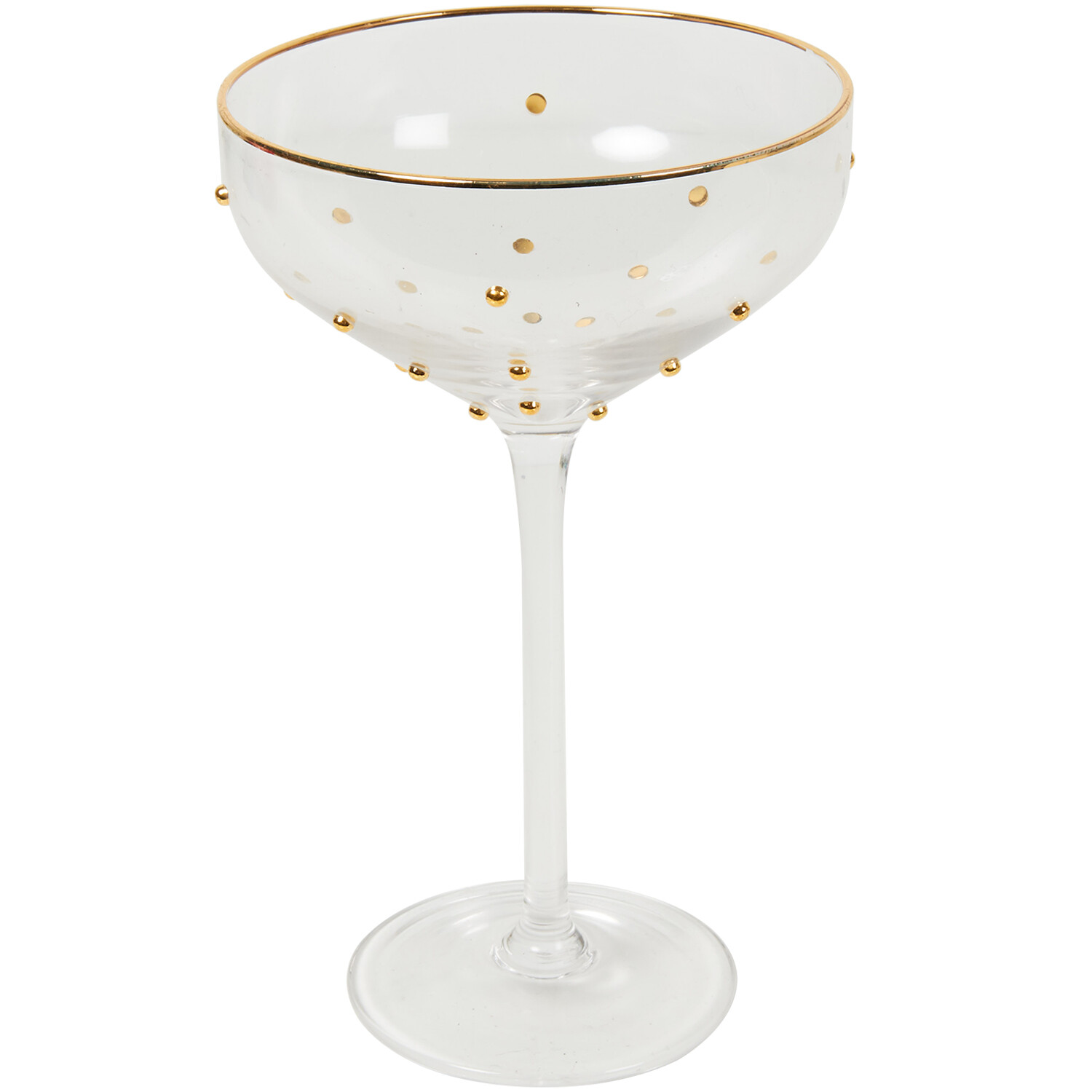 Gold Decor Champagne Coupe with Gold Rim 330ml - Gold Image 4