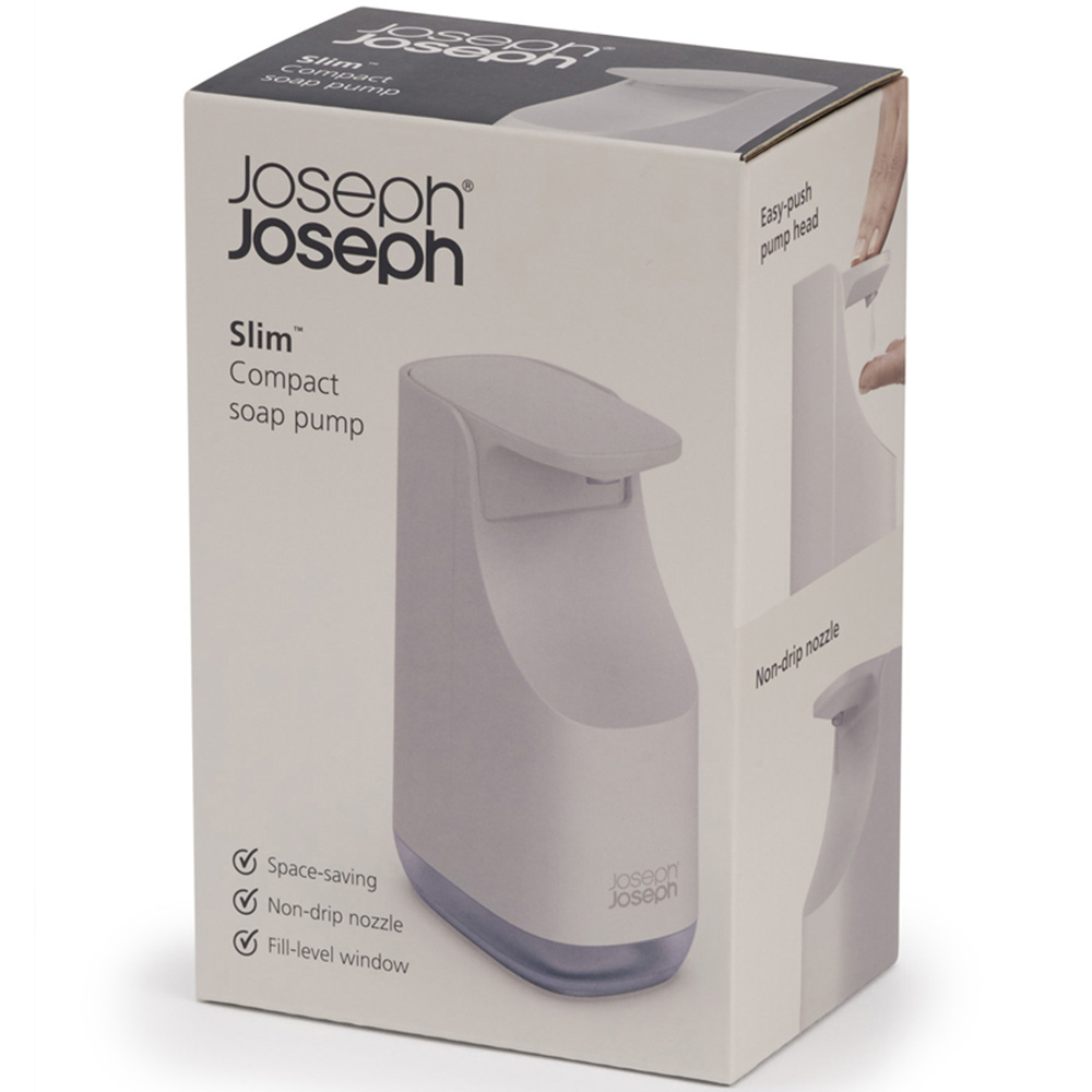 Joseph Joseph Slim Matt Ecru Compact Soap Pump Image 3