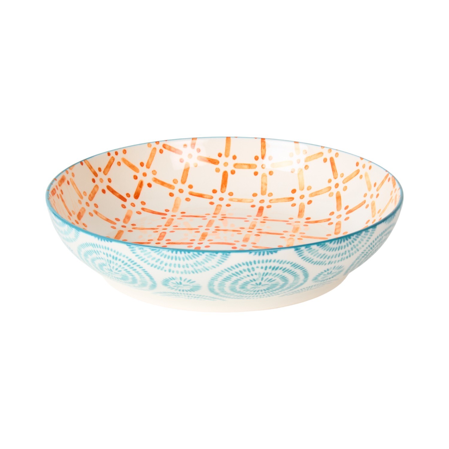 Azalia Pad Print Pasta Bowl - Orange Image 4
