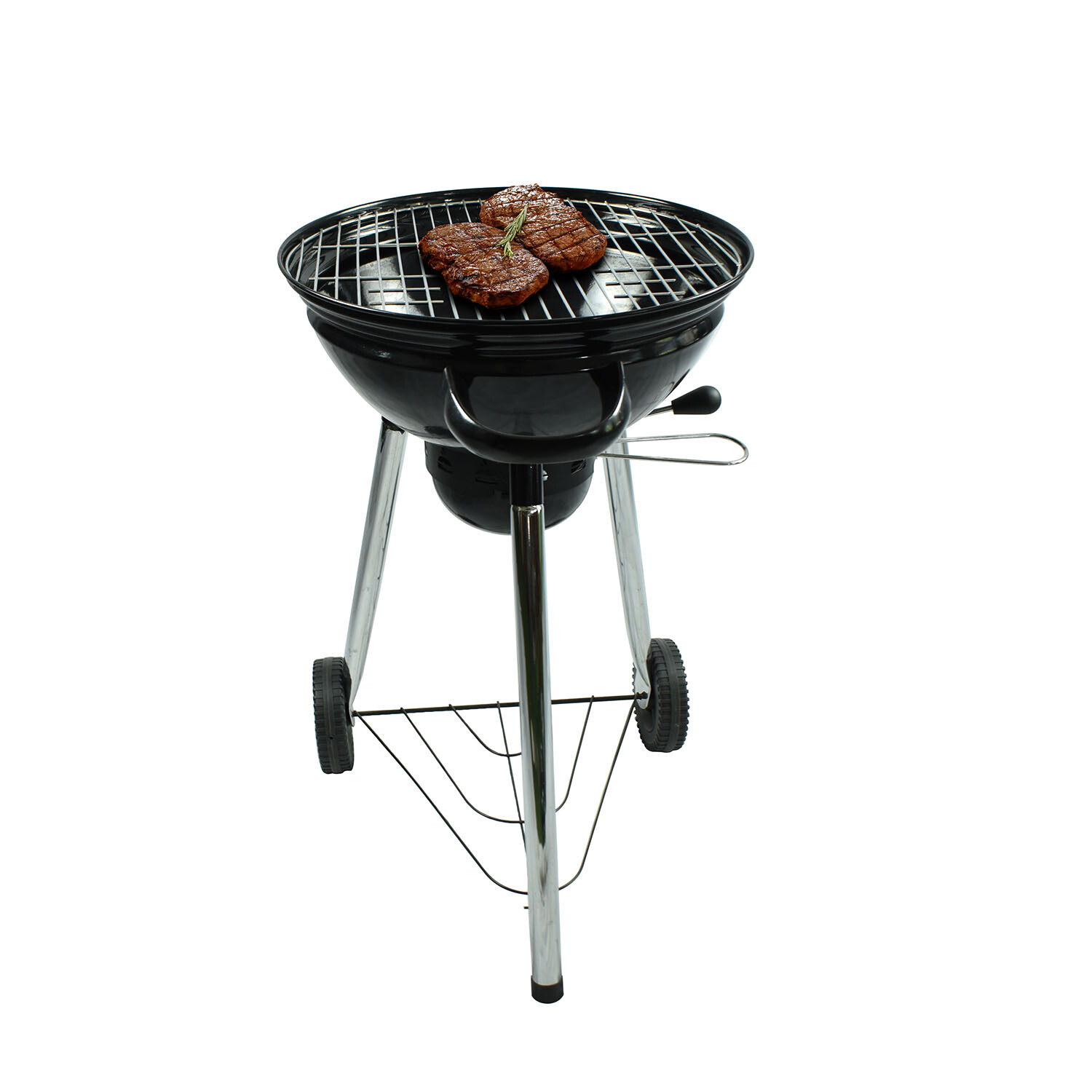 Memphis Kettle BBQ Pizza Ring and Stone - Black Image 2